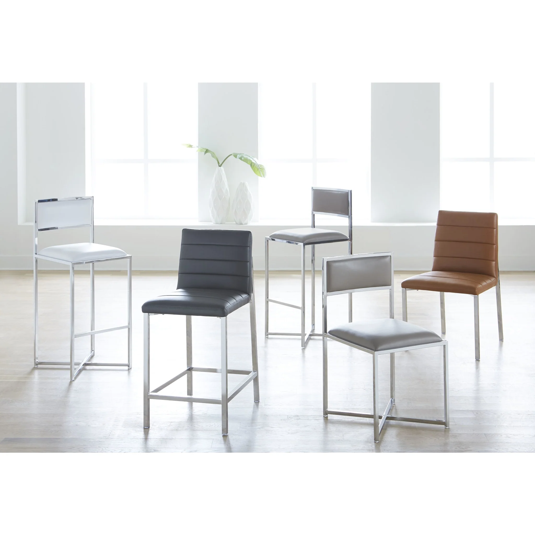 Amalfi X-Base Chair in Cognac Leather - Image 4