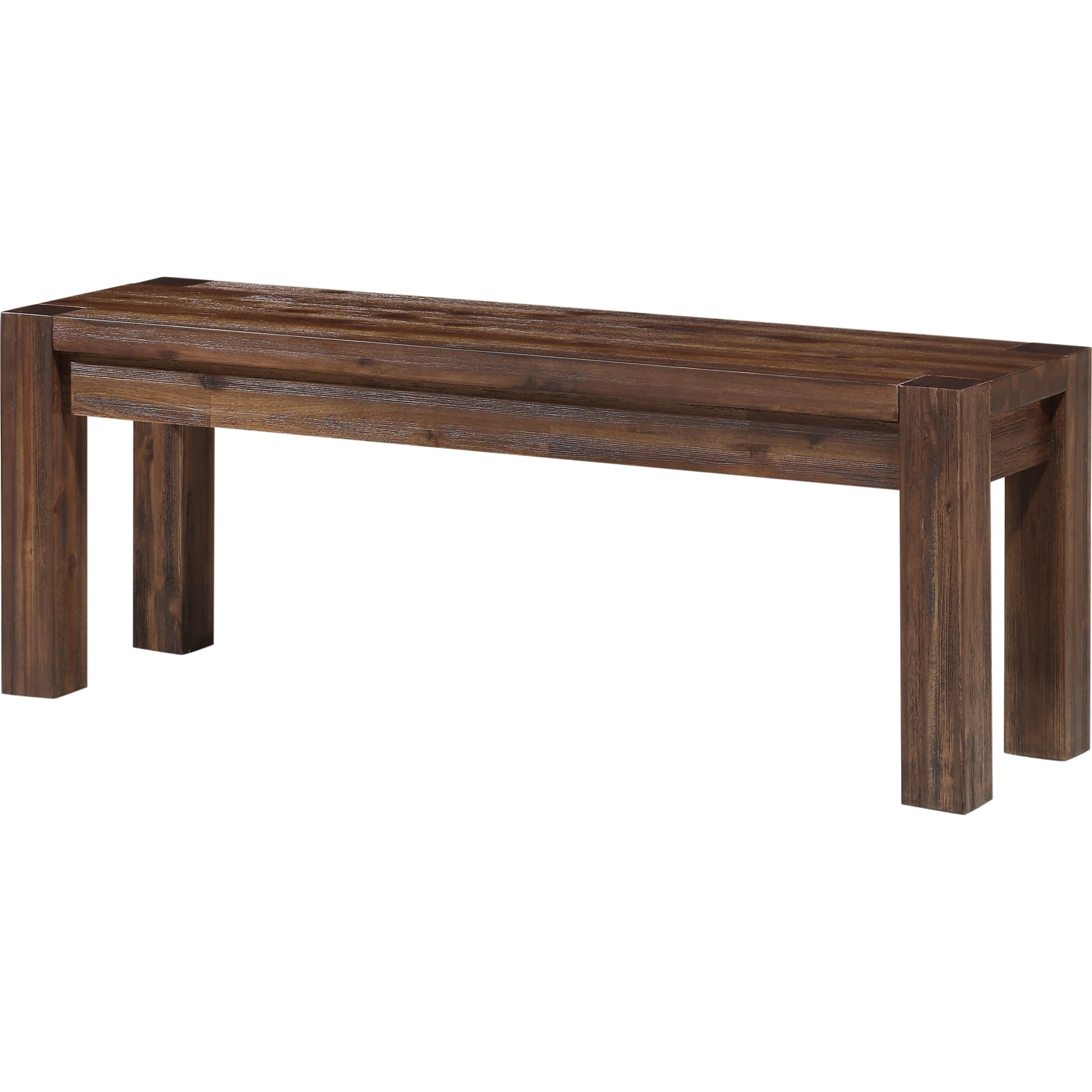 Meadow Solid Wood Bench in Brick Brown - Image 3