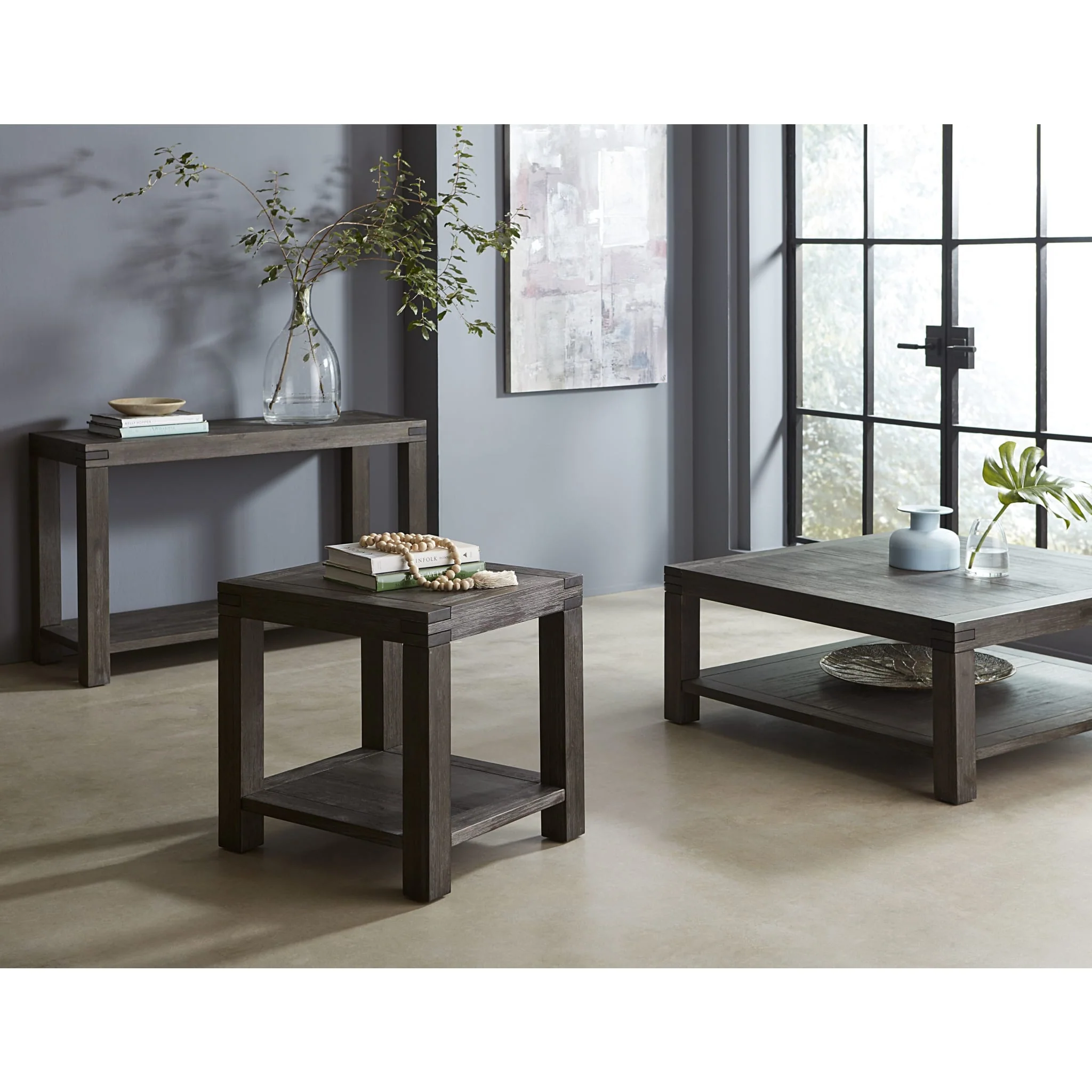 Meadow Solid Console Table in Graphite - Image 3