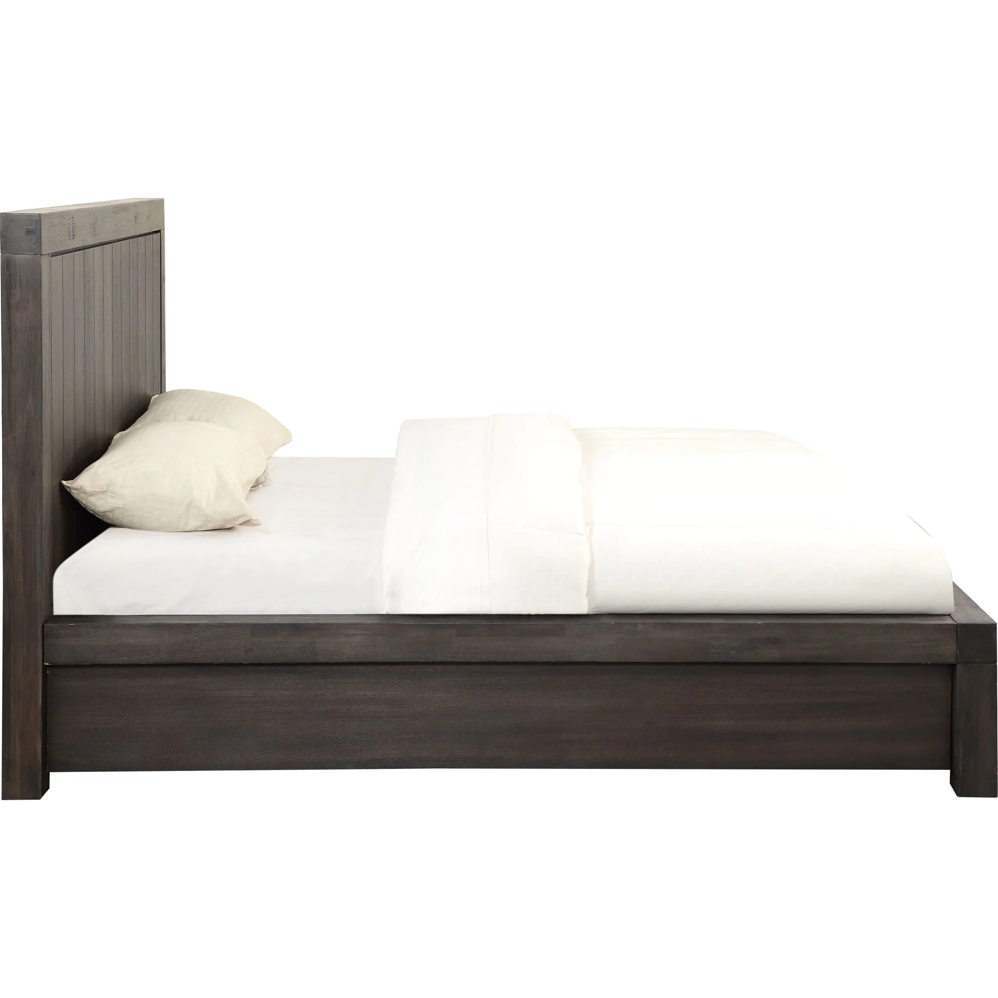 Heath Two Drawer Wood Storage Bed in Basalt Grey - Image 4