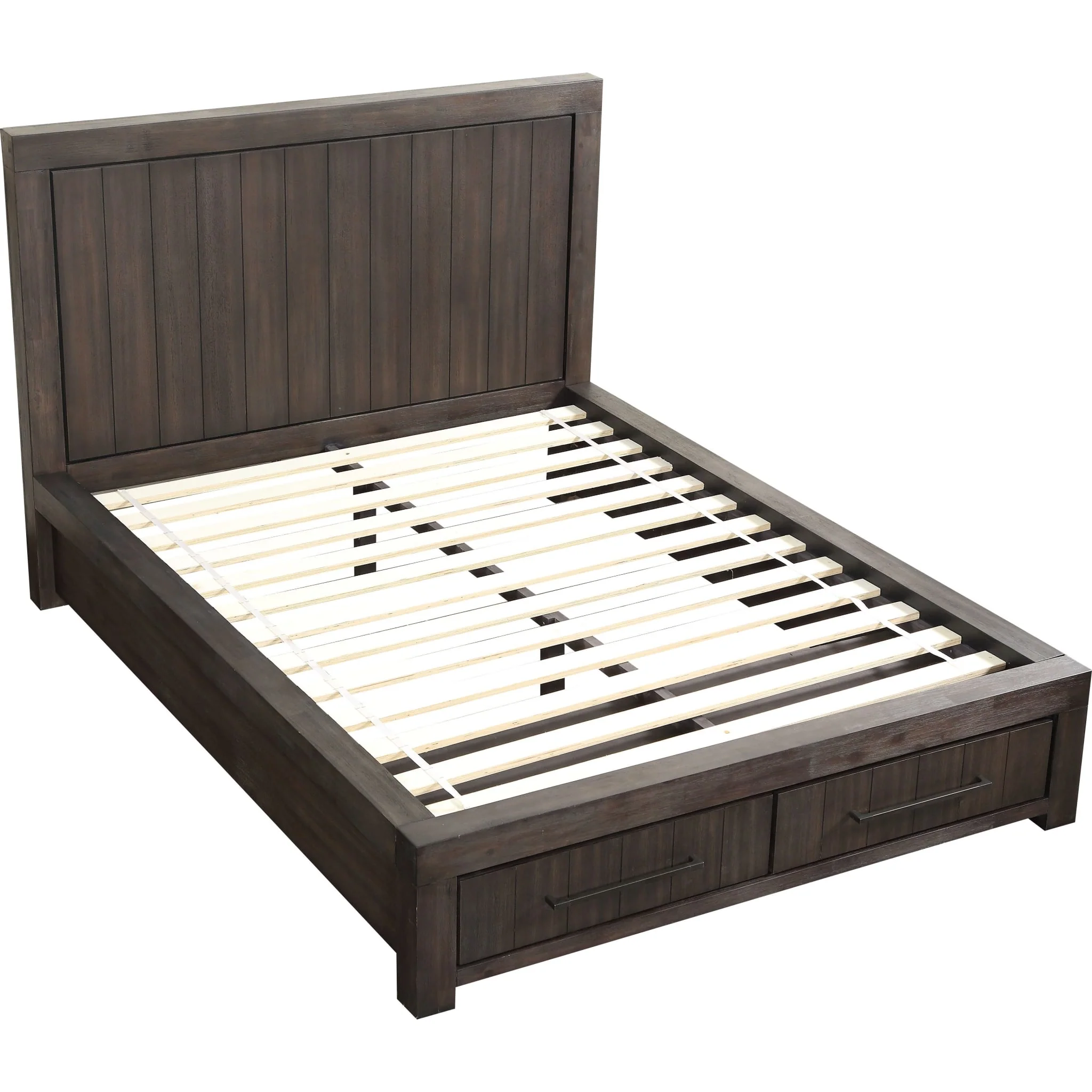 Heath Two Drawer Wood Storage Bed in Basalt Grey - Image 5