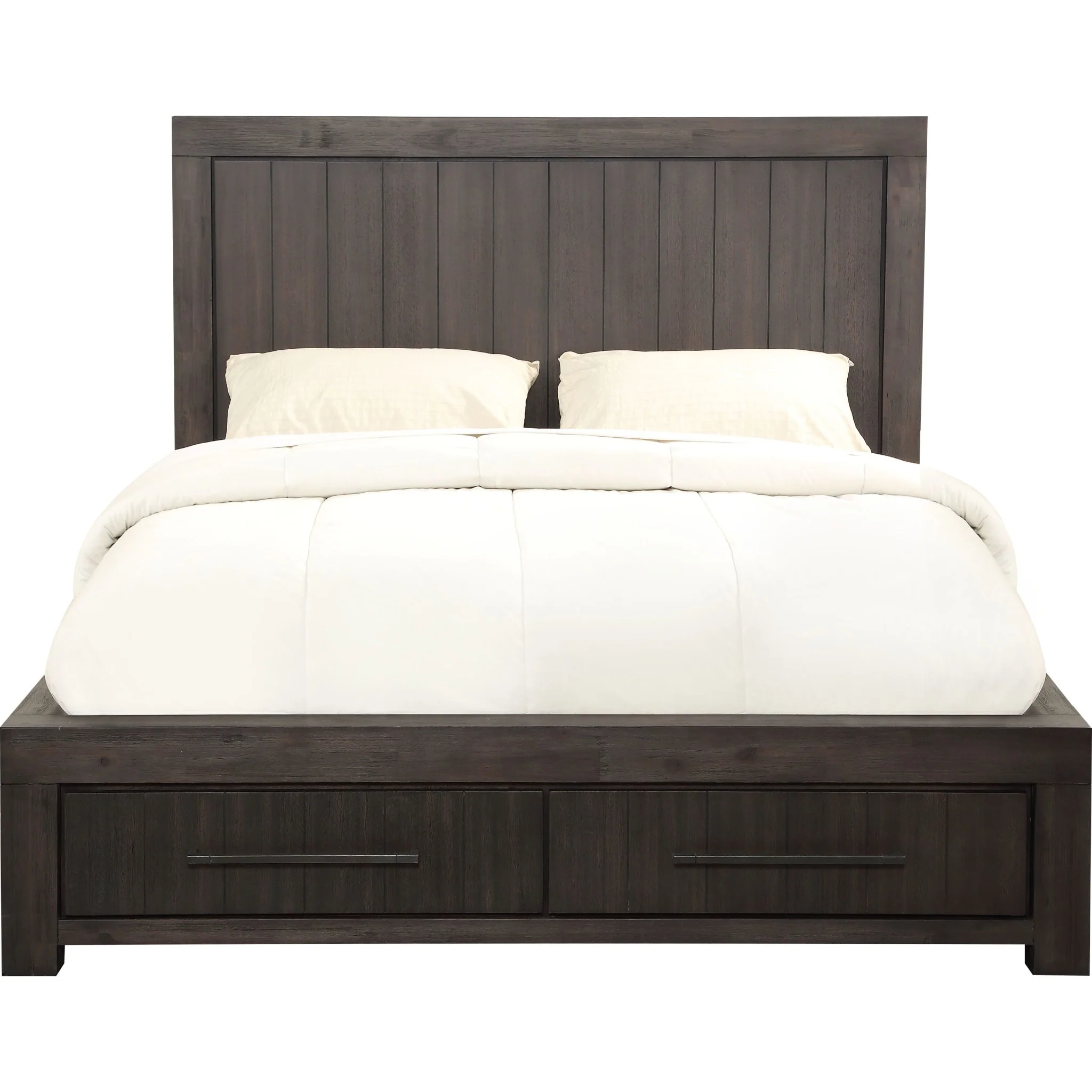 Heath Two Drawer Wood Storage Bed in Basalt Grey - Image 7