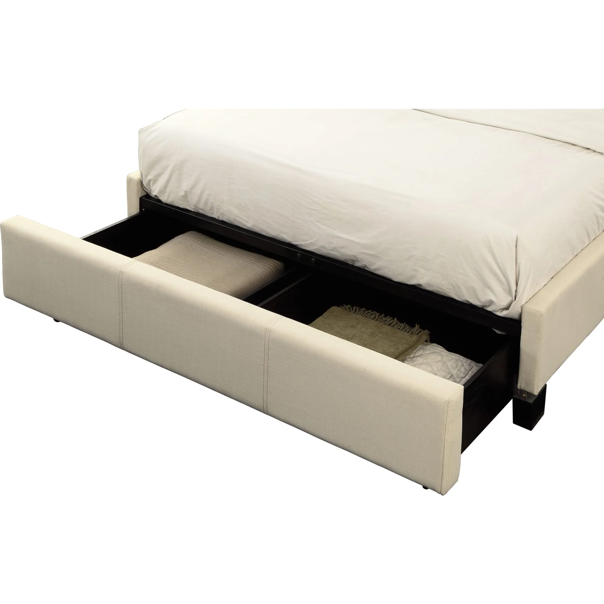 Vienne Nailhead Upholstered Platform Storage Bed in Powder - Image 7
