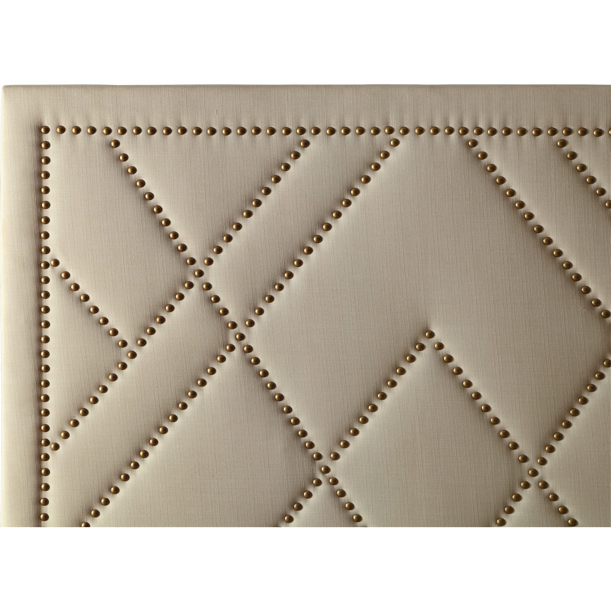 Vienne Nailhead Patterned Upholstered Headboard in Powder - Image 3