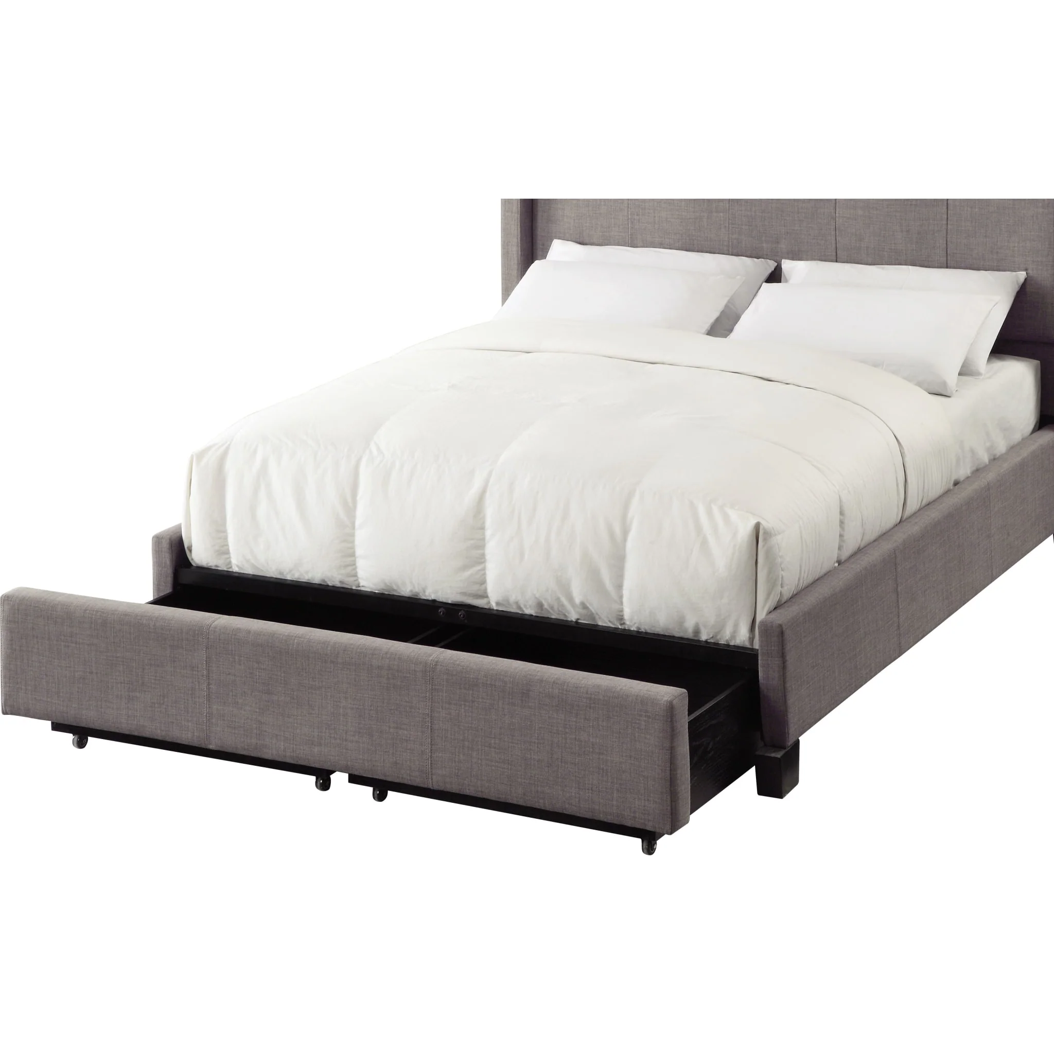 Melina Upholstered Footboard Storage Bed in Dolphin Linen - Image 7