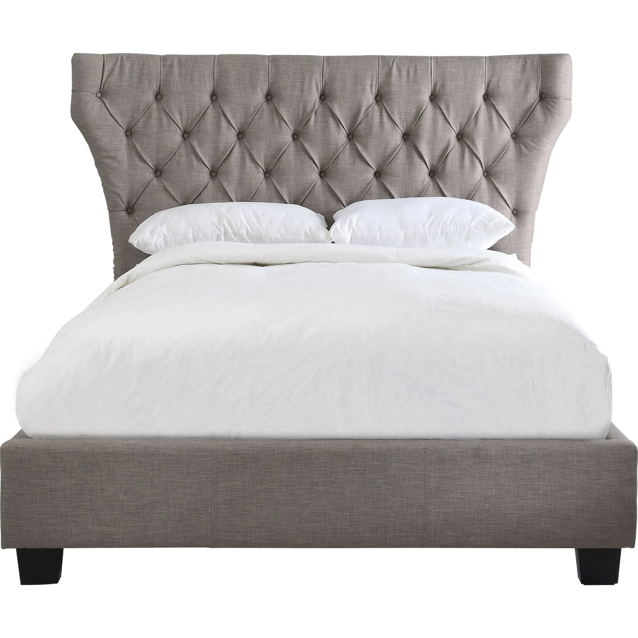 Melina Upholstered Platform Bed in Dolphin Linen - Image 5