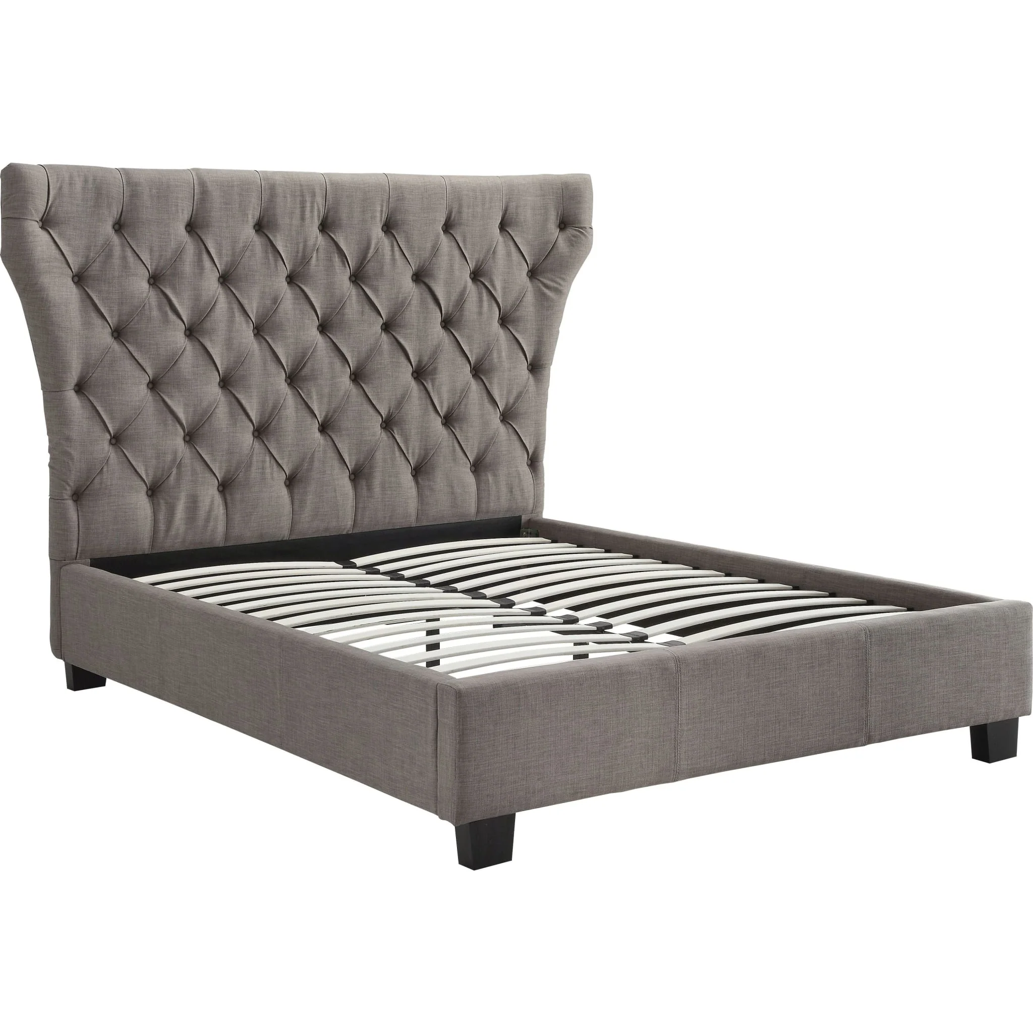 Melina Upholstered Platform Bed in Dolphin Linen - Image 8