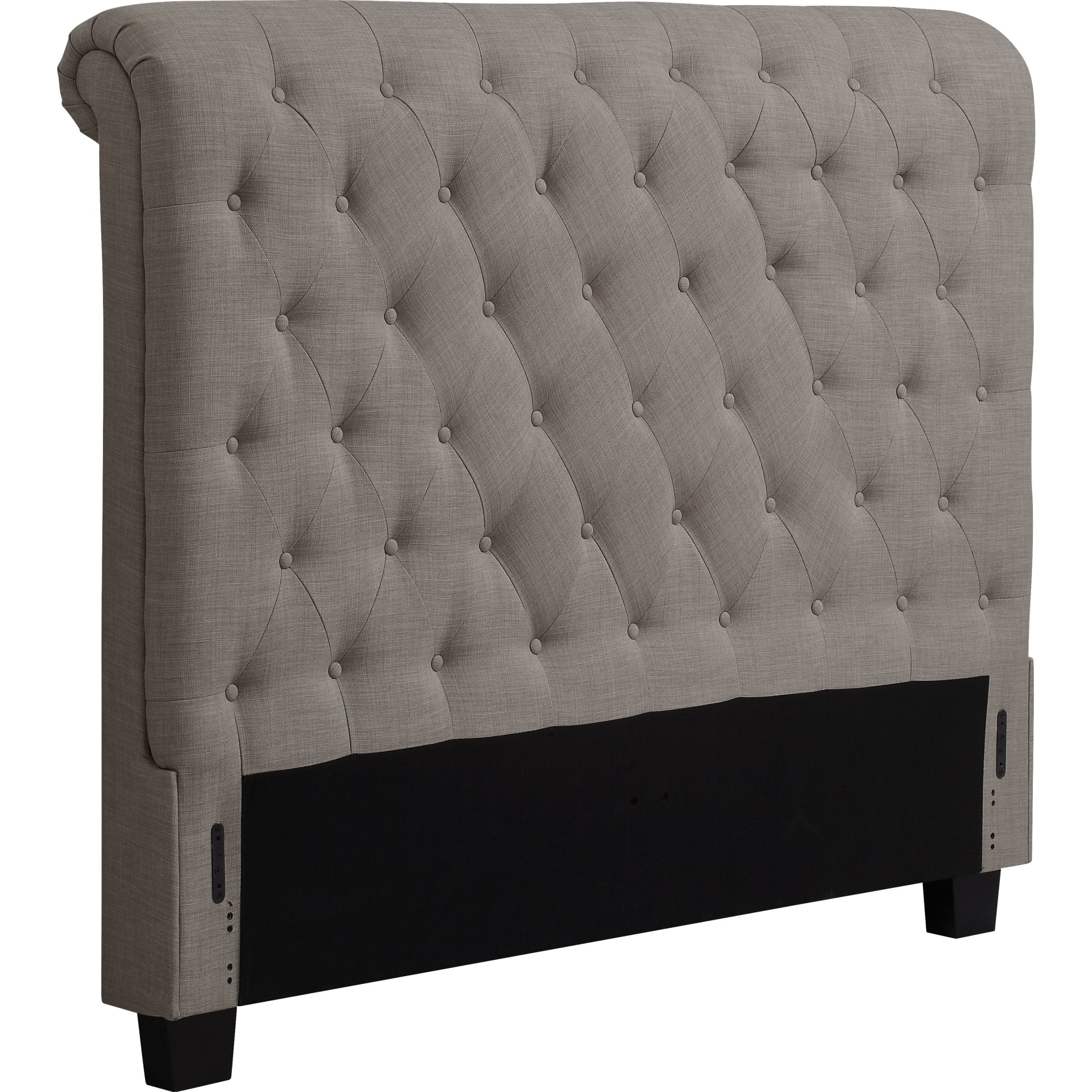 Royal Tufted Upholstered Headboard in Dolphin Linen - Image 6