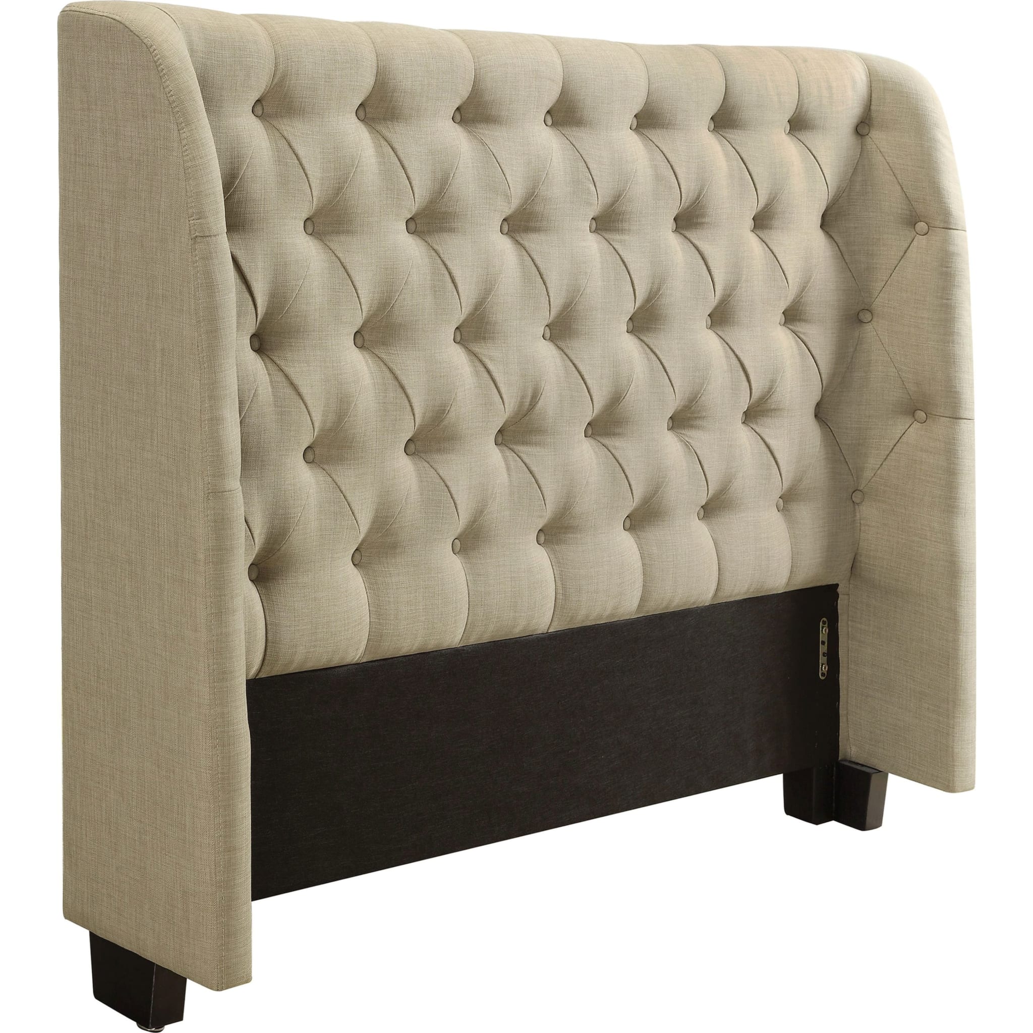 Levi Wingback Upholstered Headboard in Toast Linen - Image 4