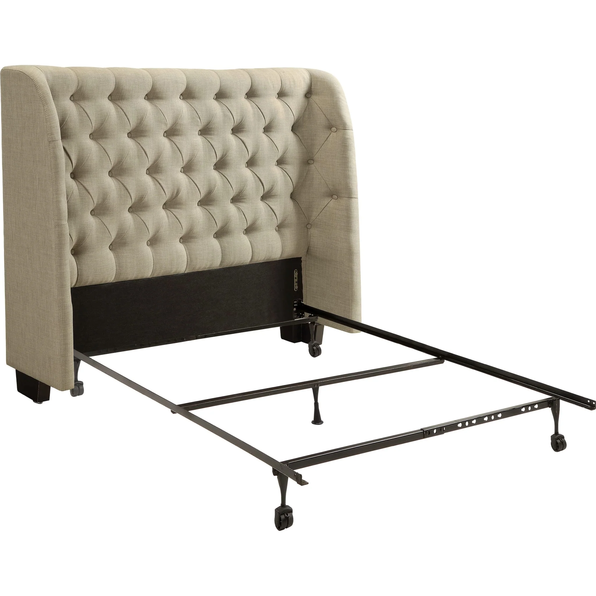 Levi Wingback Upholstered Headboard in Toast Linen - Image 5