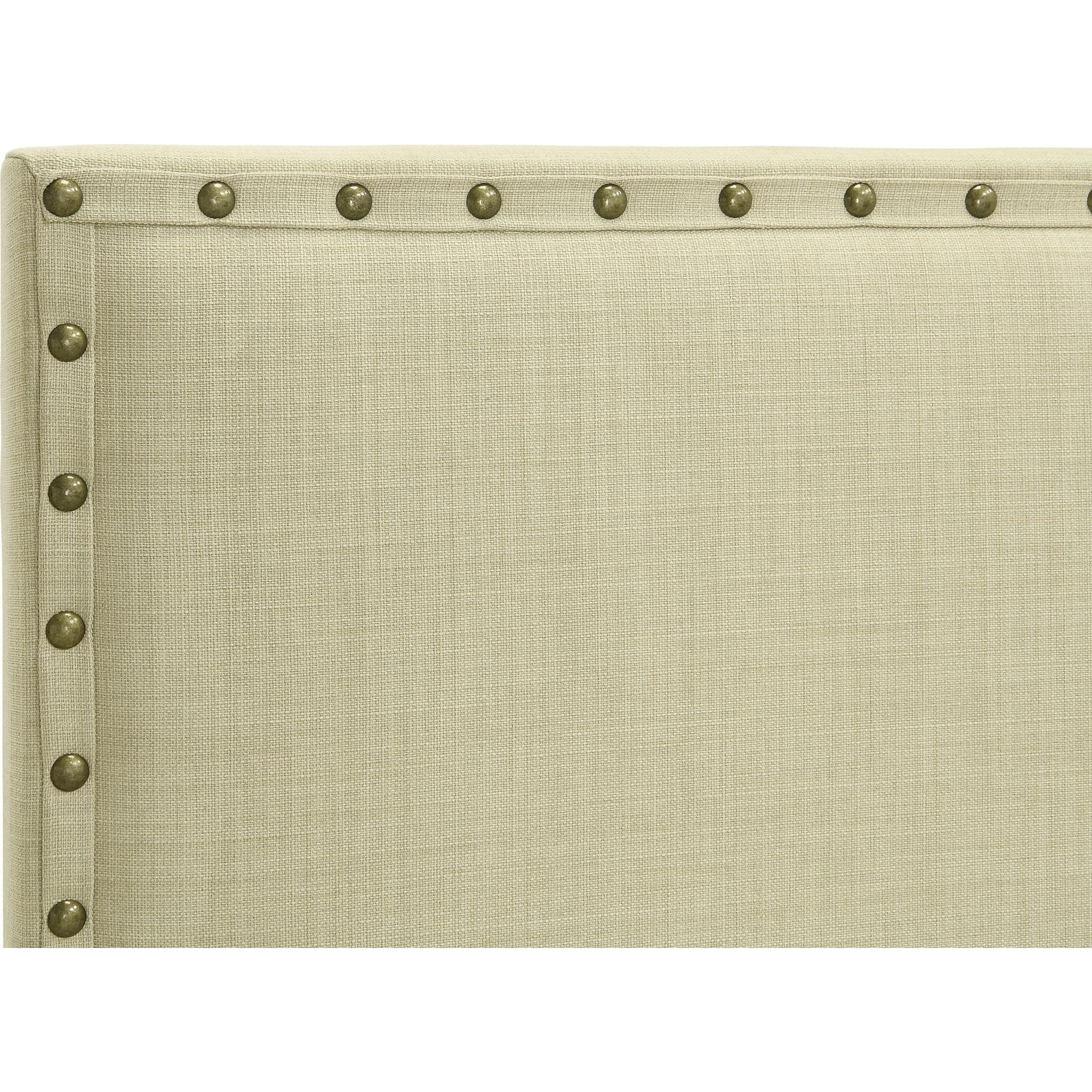 Tavel Nailhead Upholstered Platform Bed in Tumbleweed - Image 4