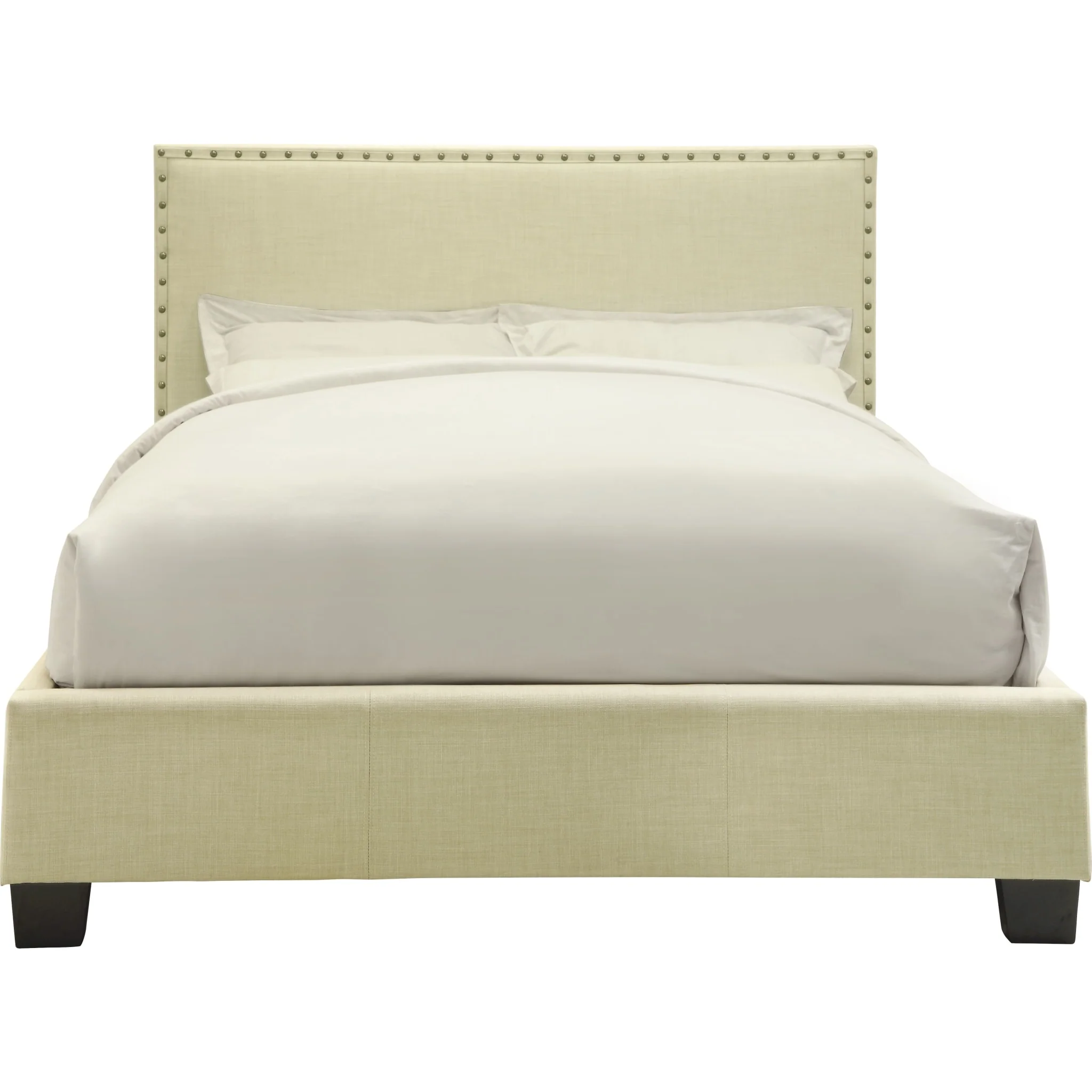 Tavel Nailhead Upholstered Platform Bed in Tumbleweed - Image 6