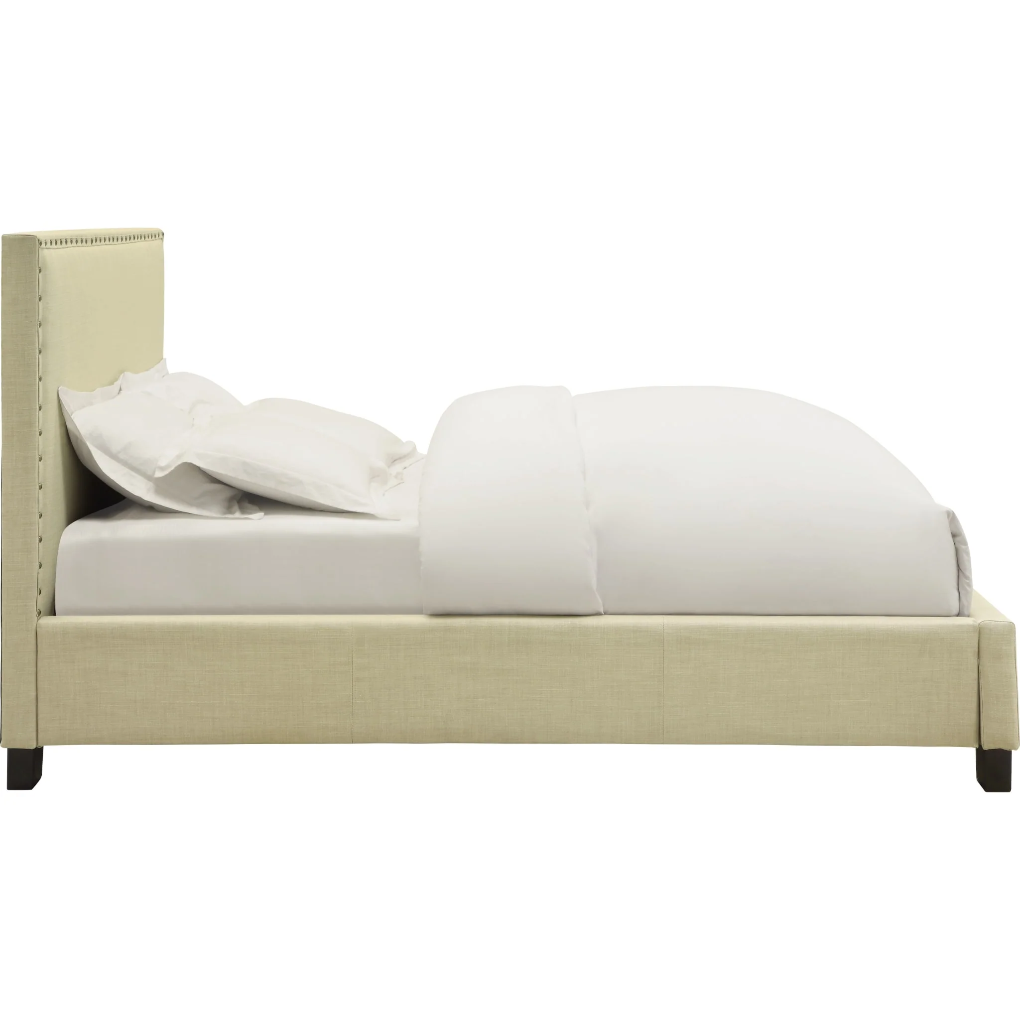 Tavel Nailhead Upholstered Platform Bed in Tumbleweed - Image 7