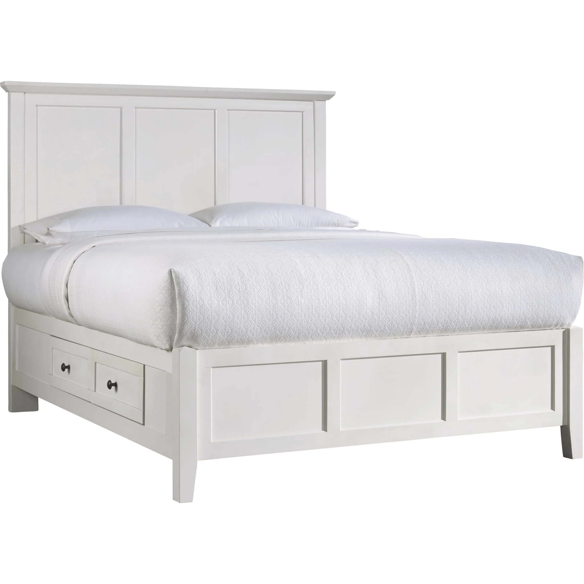Paragon Four Drawer Wood Storage Bed in White - Image 5