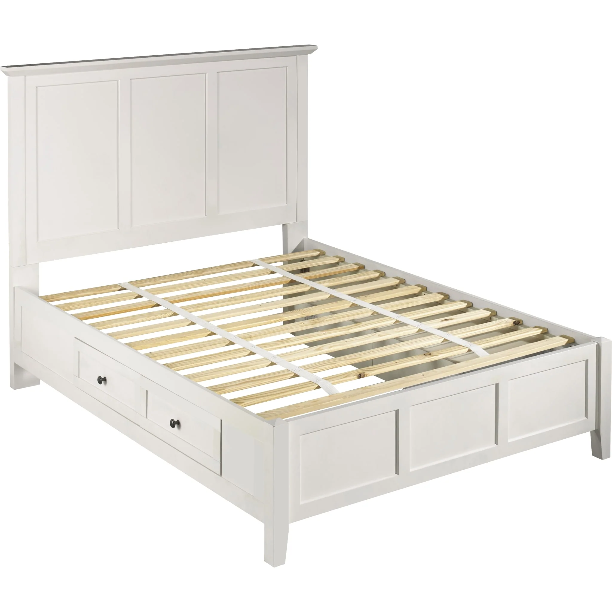 Paragon Four Drawer Wood Storage Bed in White - Image 7
