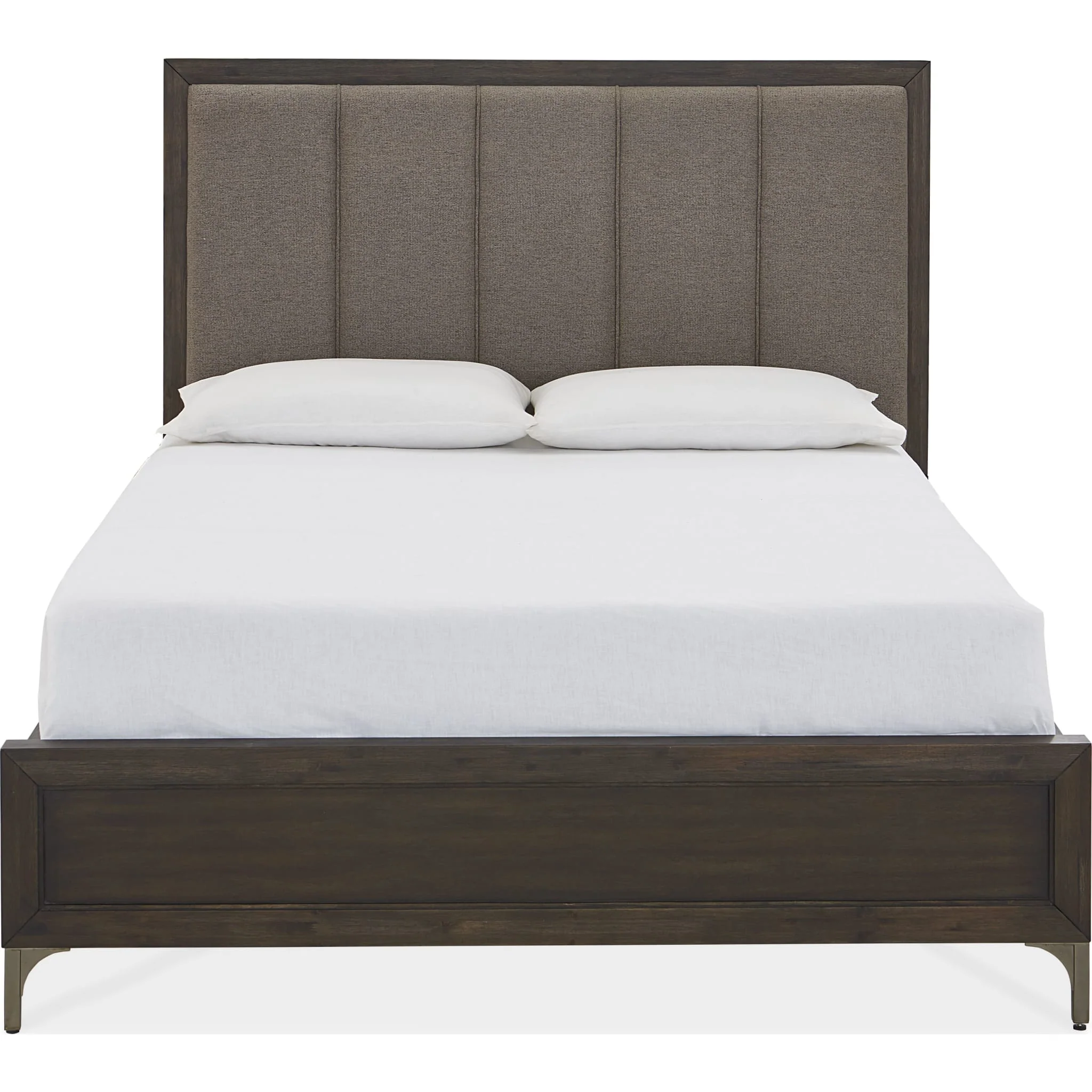 Lucerne Upholstered Panel Bed in Vintage Coffee - Image 4