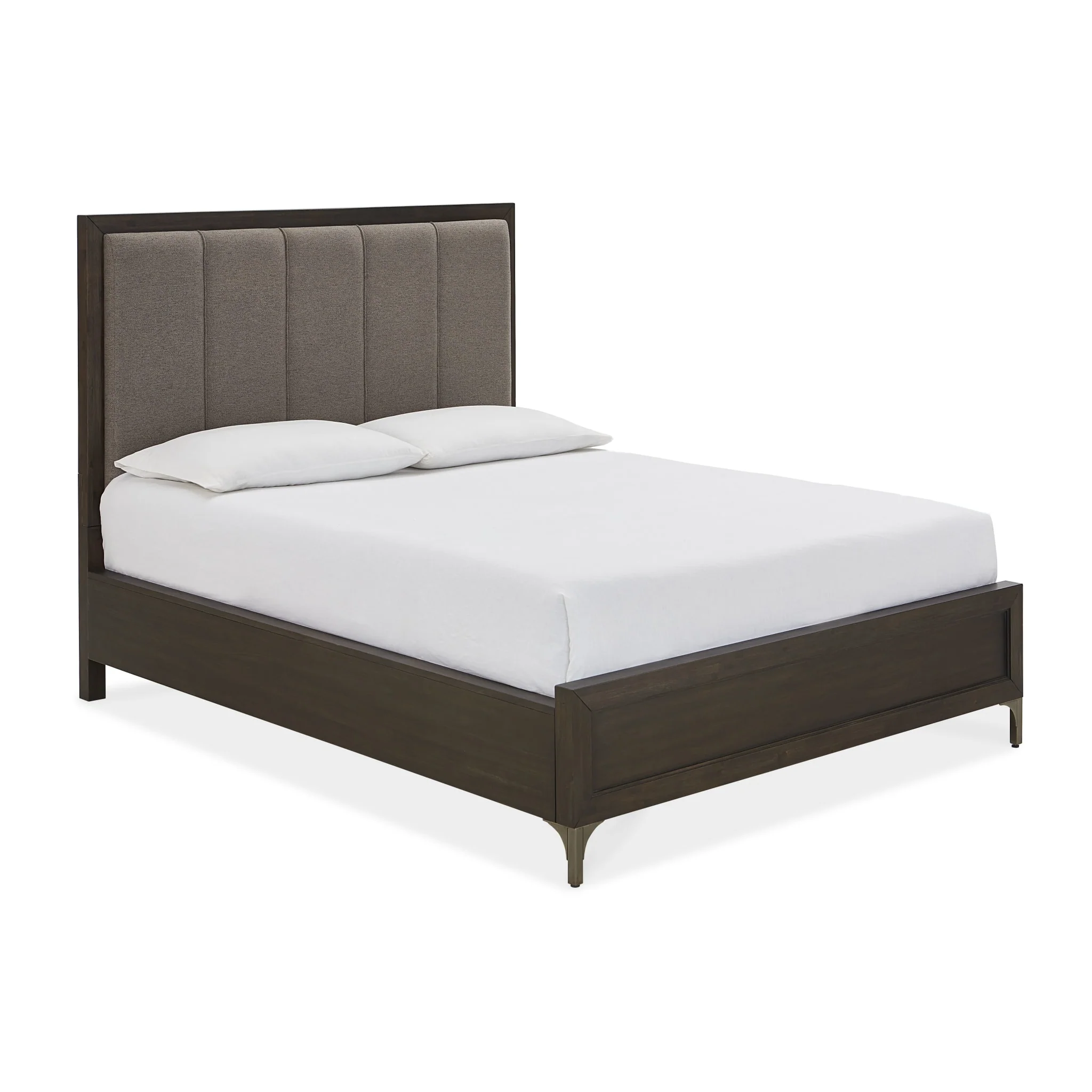 Lucerne Upholstered Panel Bed in Vintage Coffee - Image 5