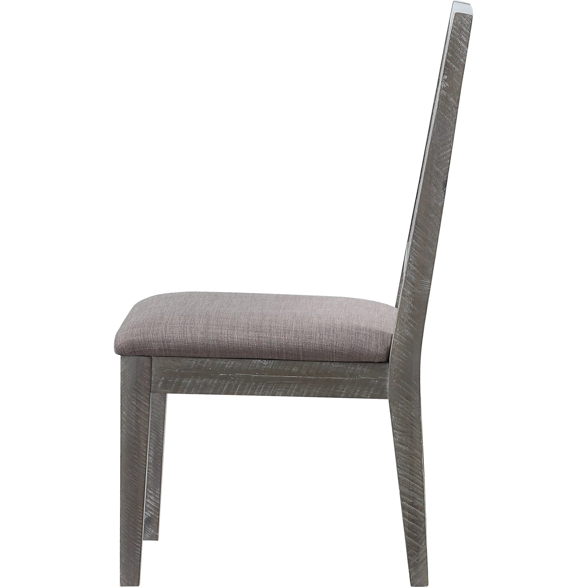 Herringbone Solid Wood Upholstered Dining Chair in Rustic Latte - Image 4