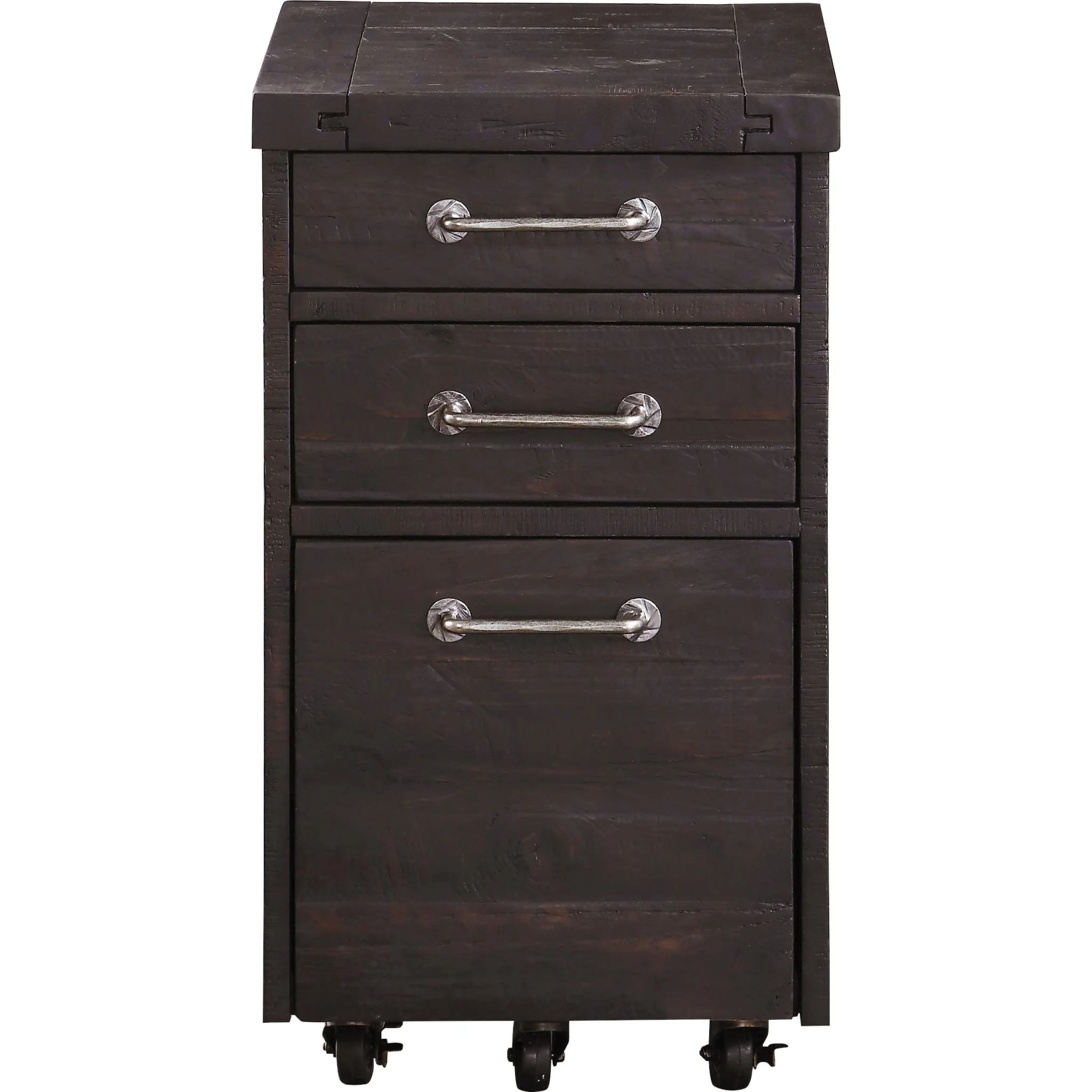 Yosemite Solid Wood Rollling File Cabinet in Cafe - Image 3