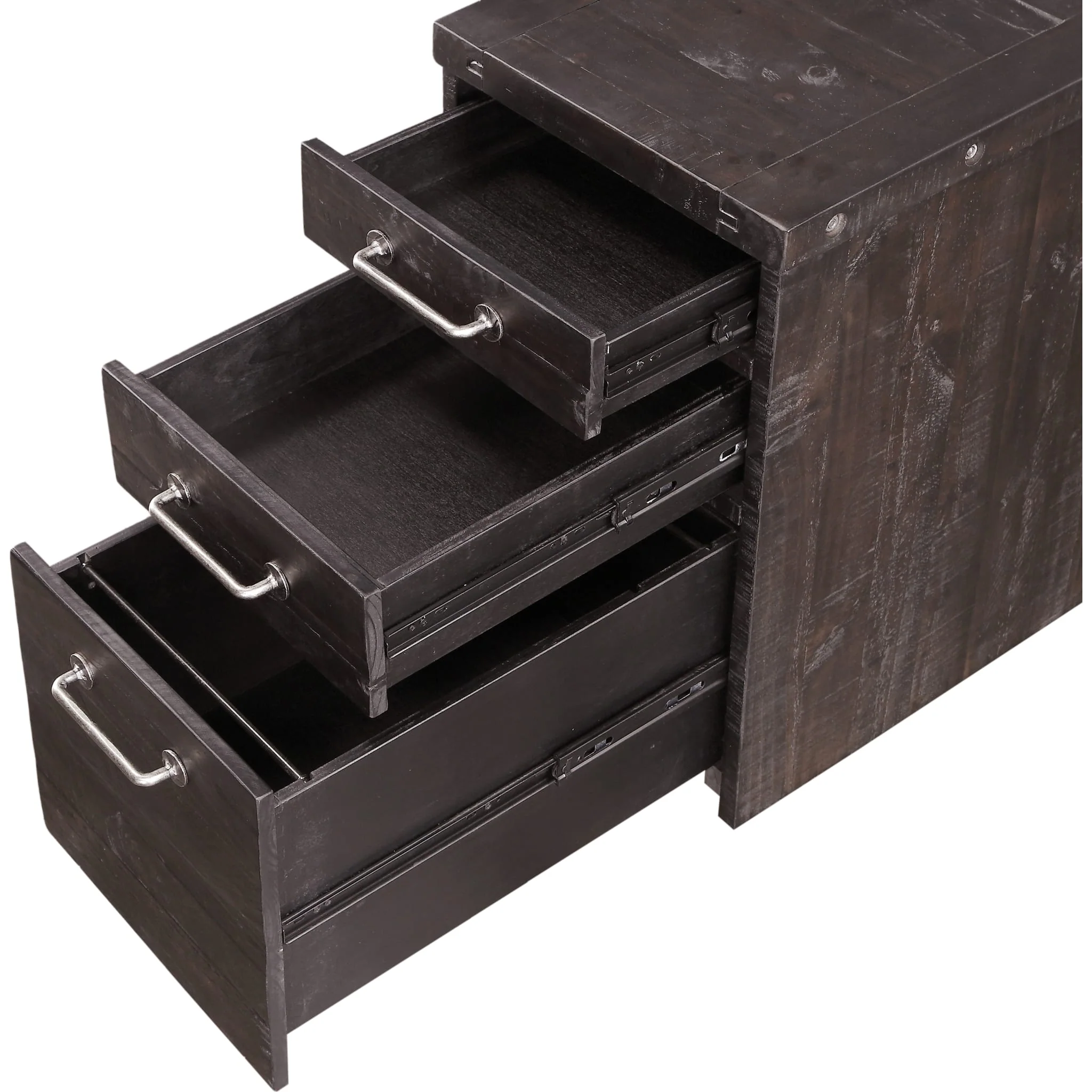 Yosemite Solid Wood Rollling File Cabinet in Cafe - Image 6