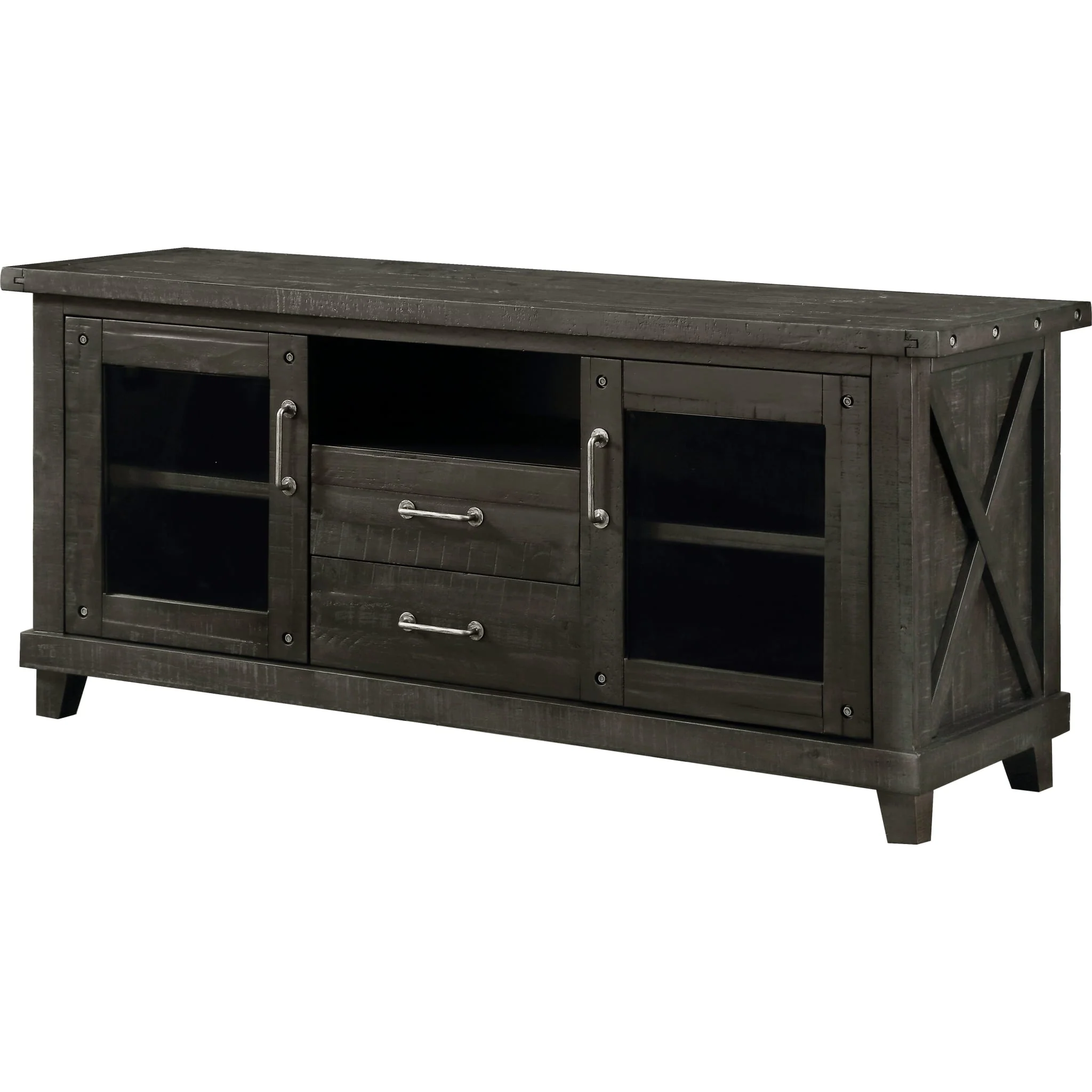 Yosemite Solid Wood Two Drawer Media Console in Cafe - Image 3