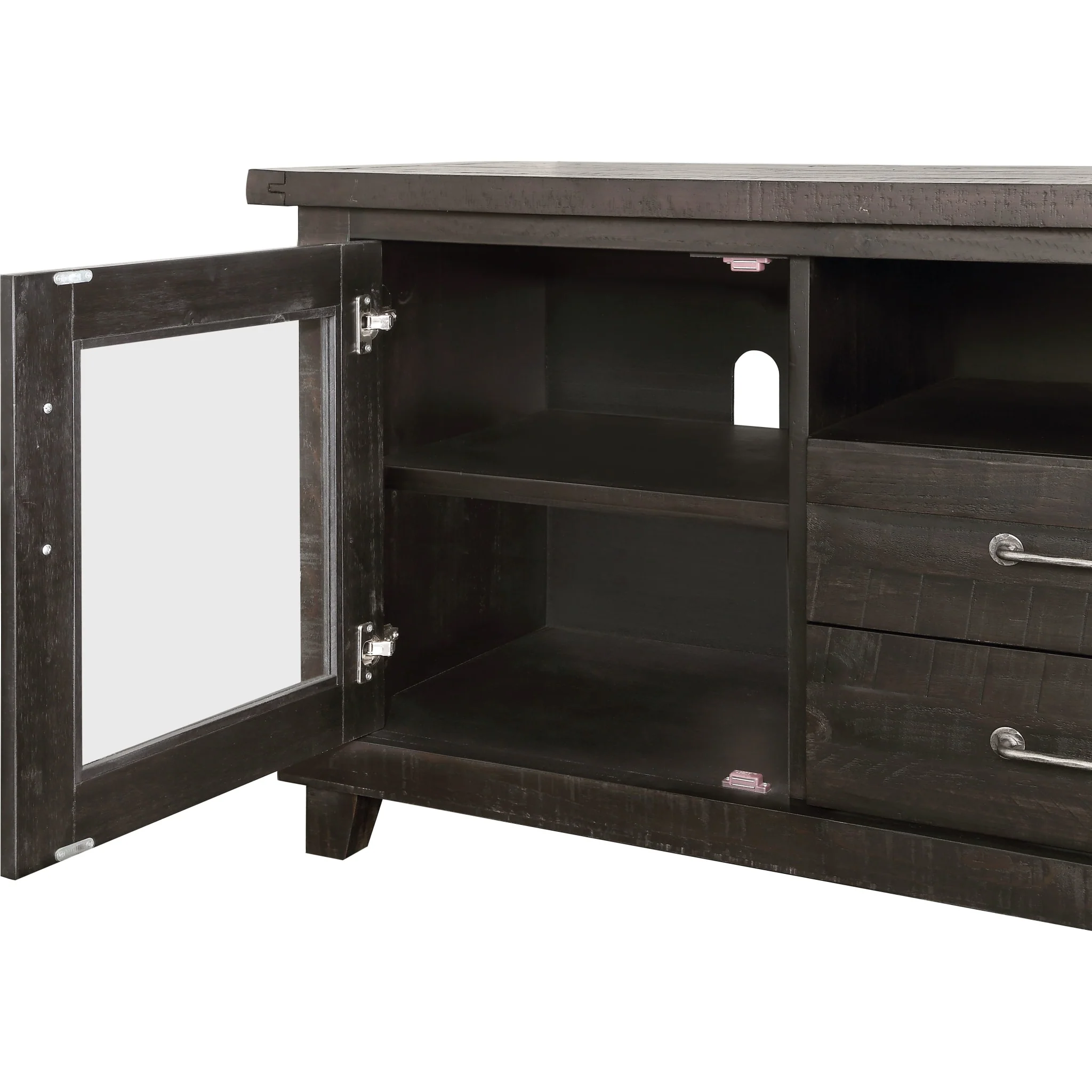 Yosemite Solid Wood Two Drawer Media Console in Cafe - Image 5