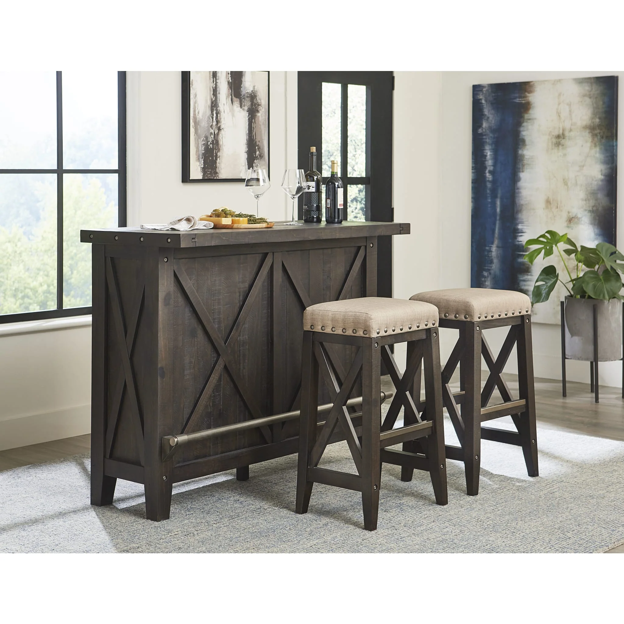 Yosemite Solid Wood Bar Table in Cafe - Image 3