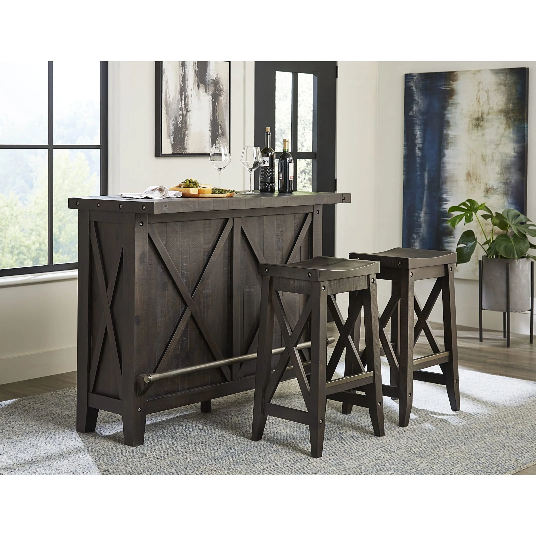 Yosemite Solid Wood Bar Table in Cafe - Image 4