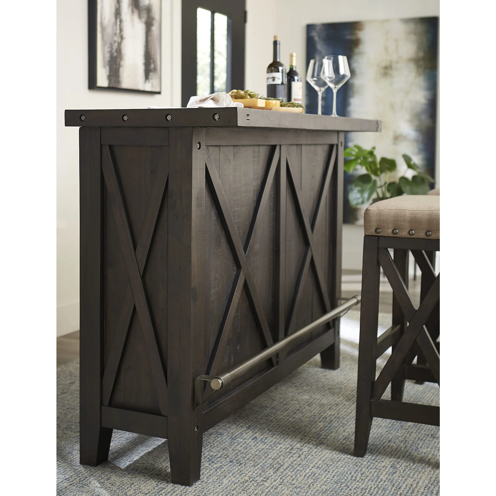 Yosemite Solid Wood Bar Table in Cafe - Image 5