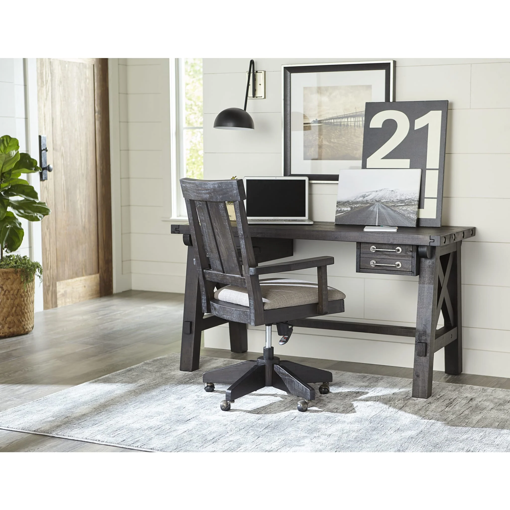 Yosemite Solid Wood Desk in Cafe - Image 3