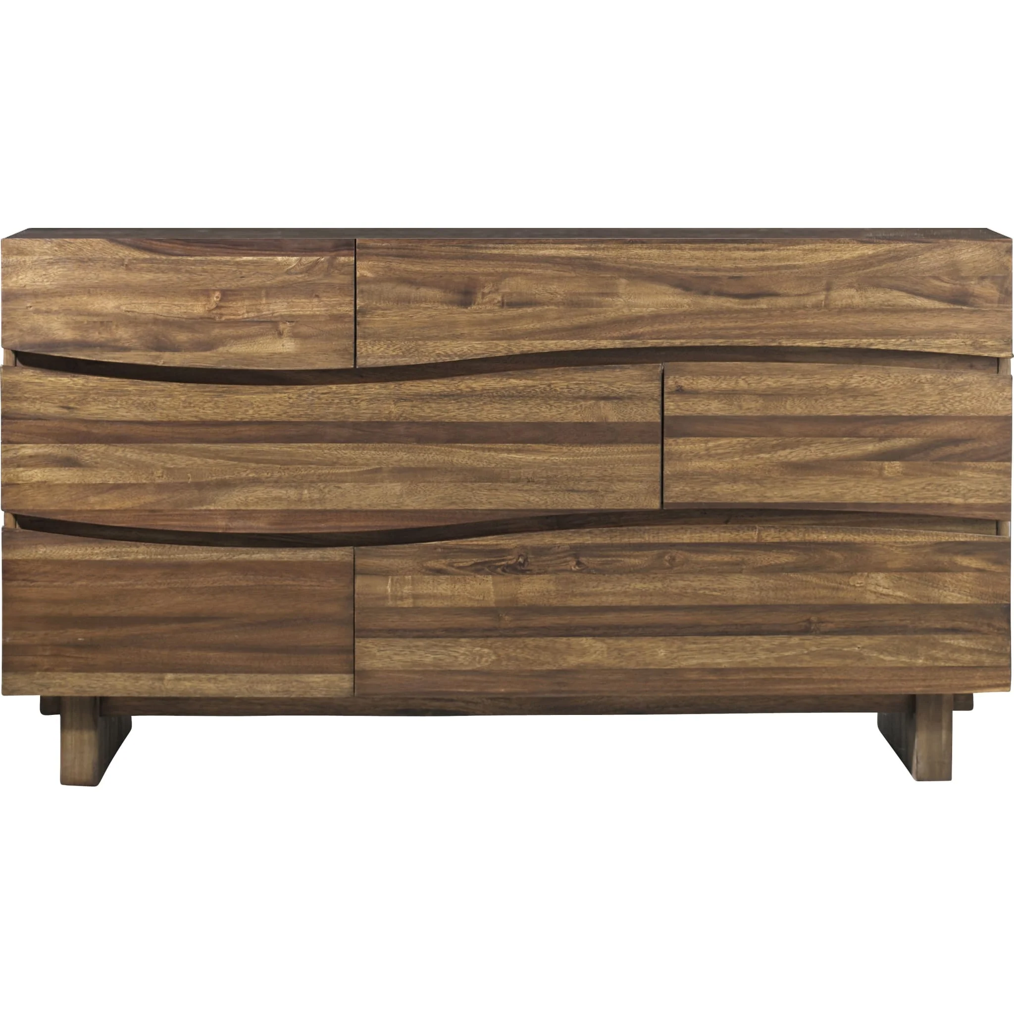 Ocean Six Drawer Solid Wood Dresser in Natural Sengon (2024) - Image 5