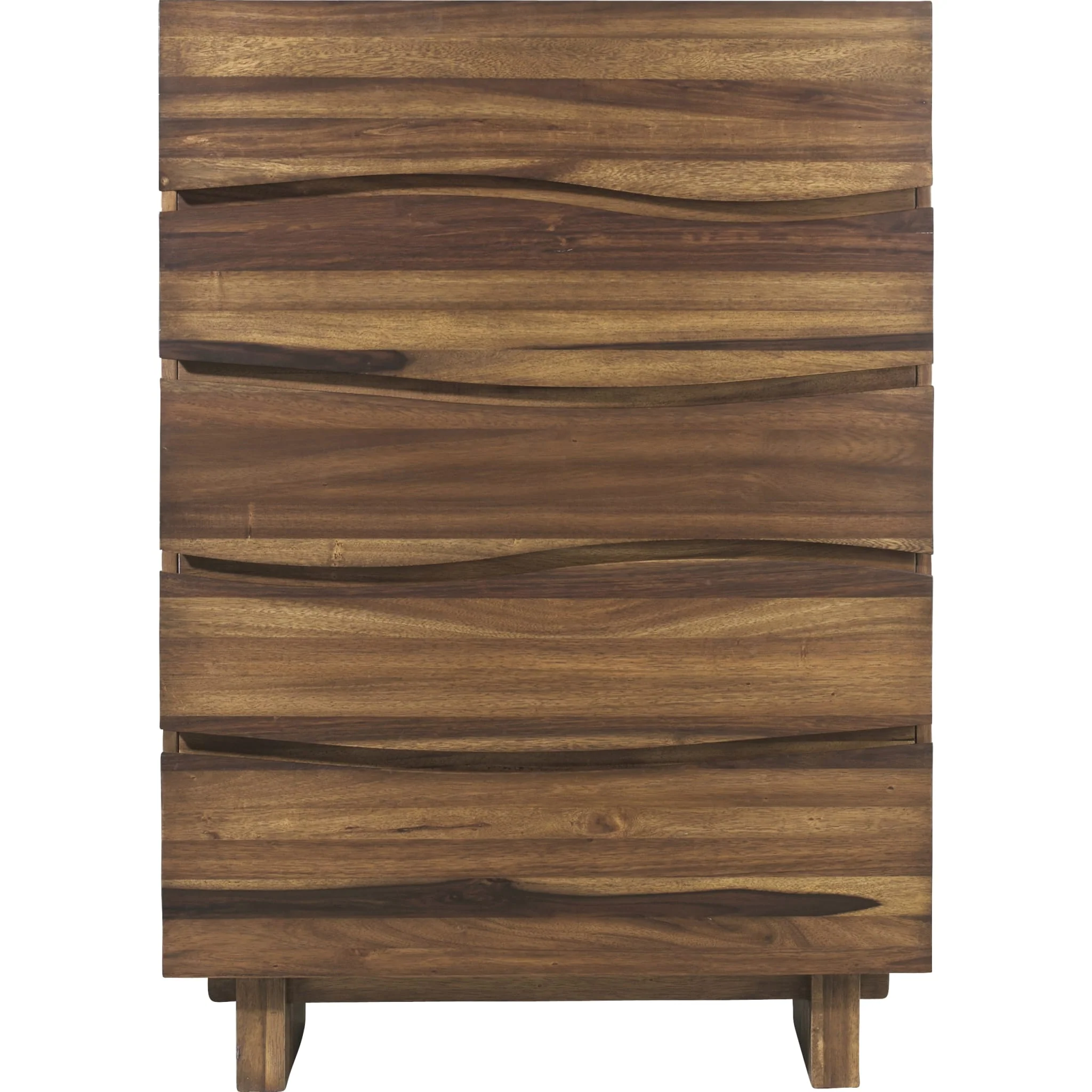 Ocean Five Drawer Solid Wood Chest in Natural Sengon (2024) - Image 3
