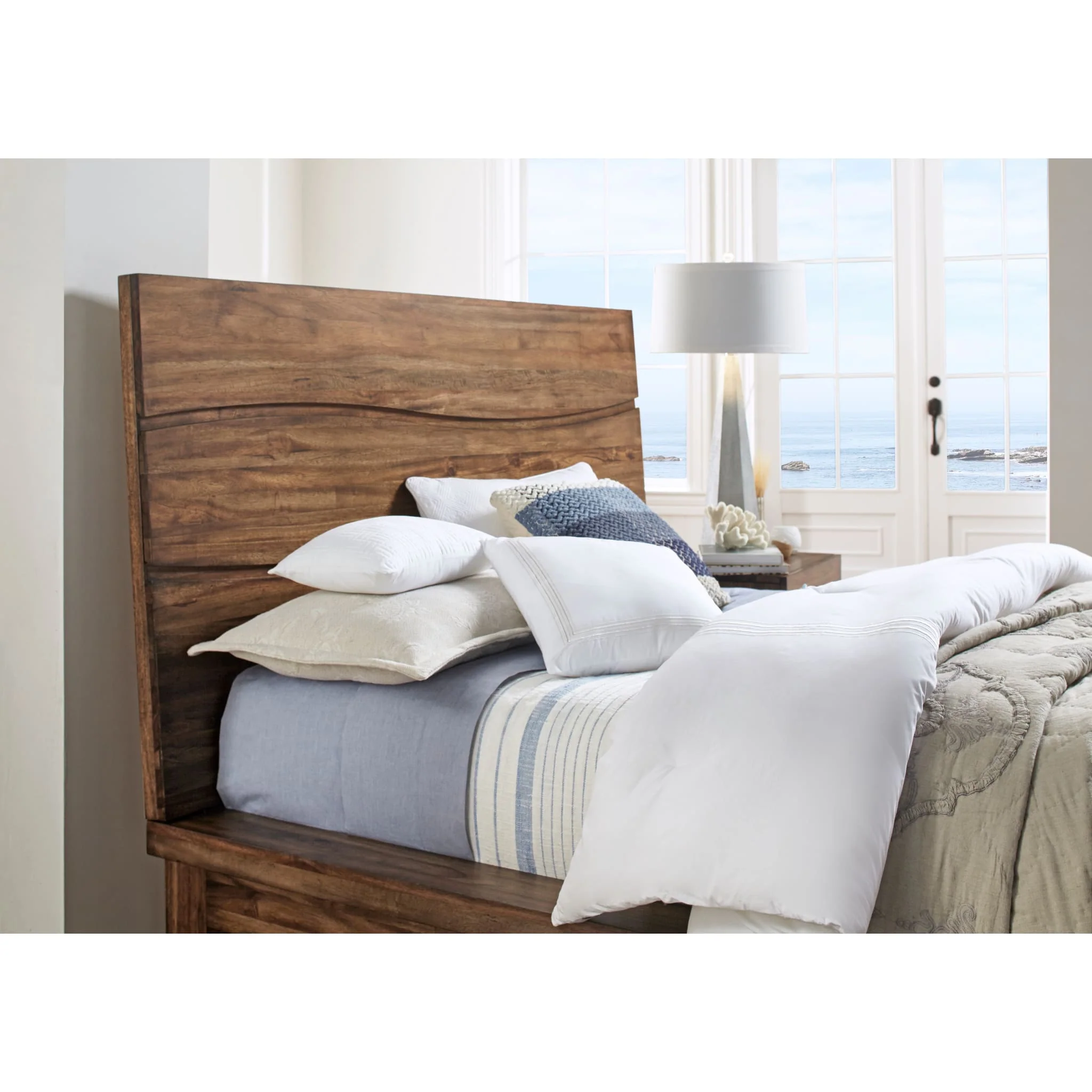 Ocean Solid Wood Platform Bed in Natural Sengon - Image 5