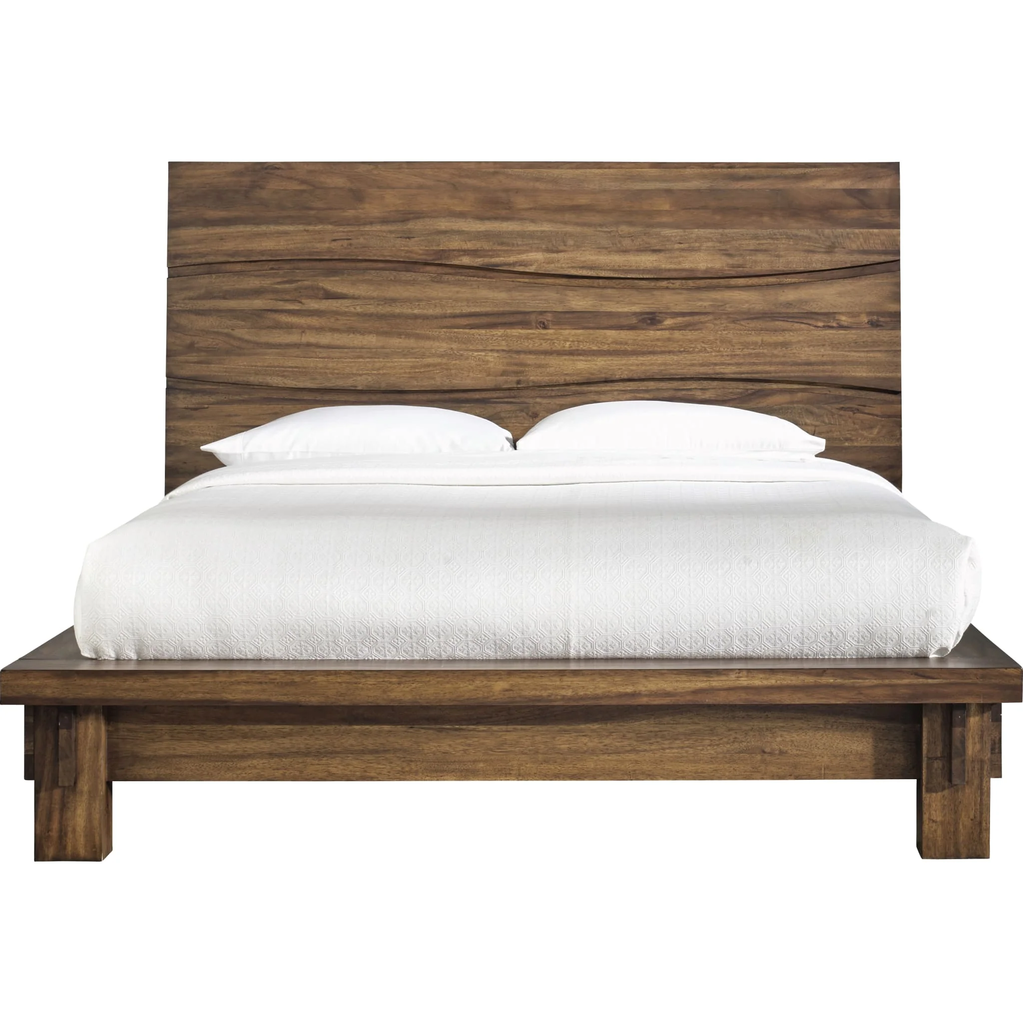 Ocean Solid Wood Platform Bed in Natural Sengon - Image 6