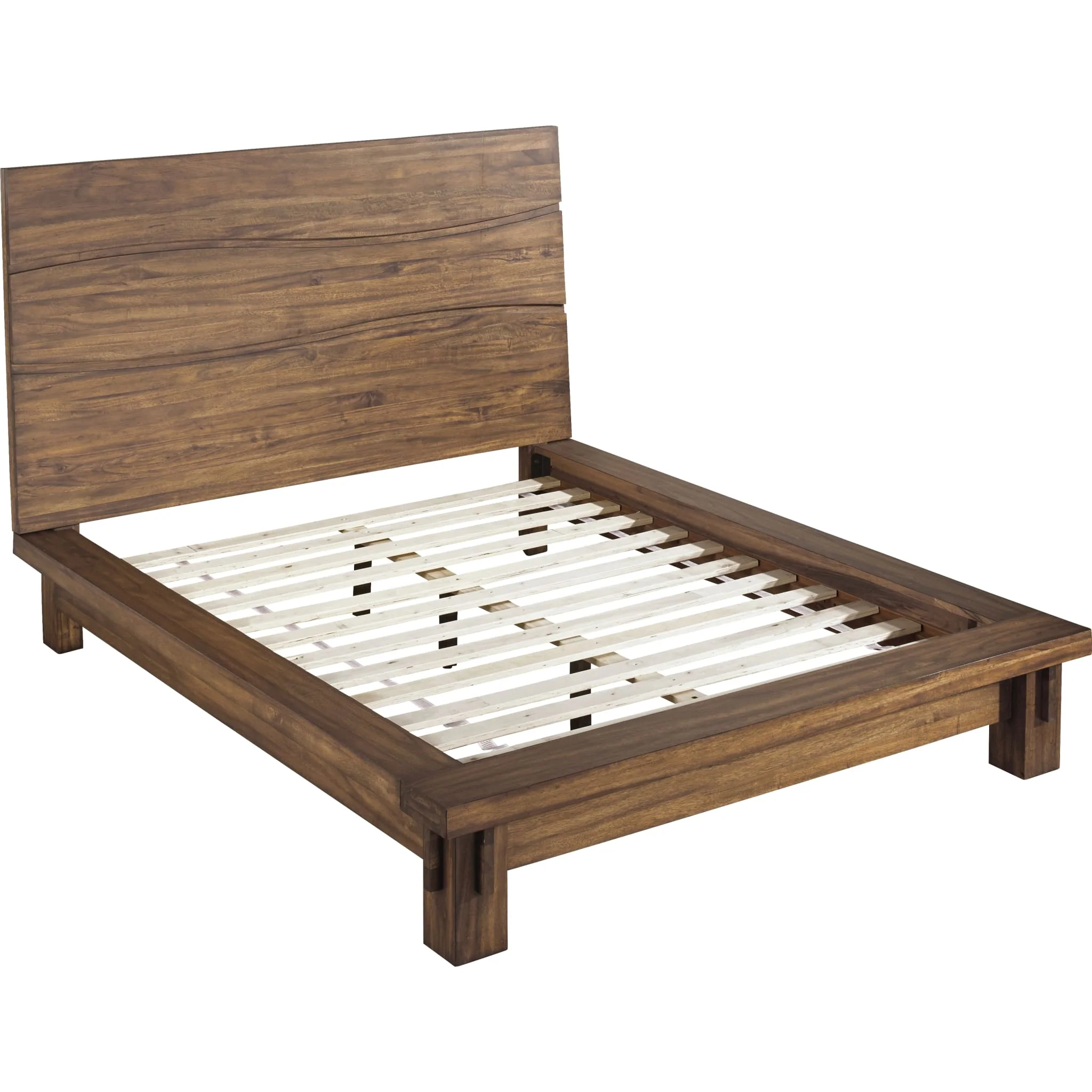 Ocean Solid Wood Platform Bed in Natural Sengon - Image 9
