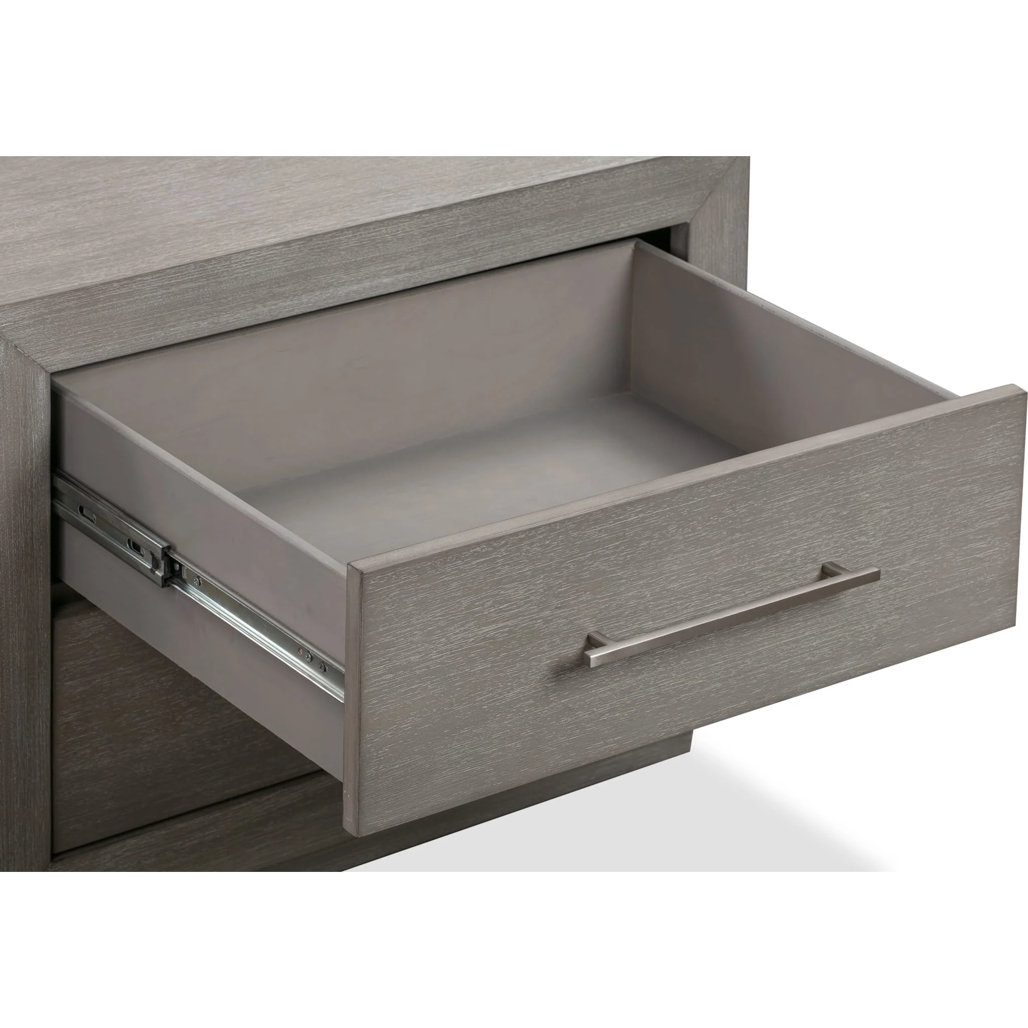 Melbourne Two Drawer Nightstand with USB in Mineral - Image 6