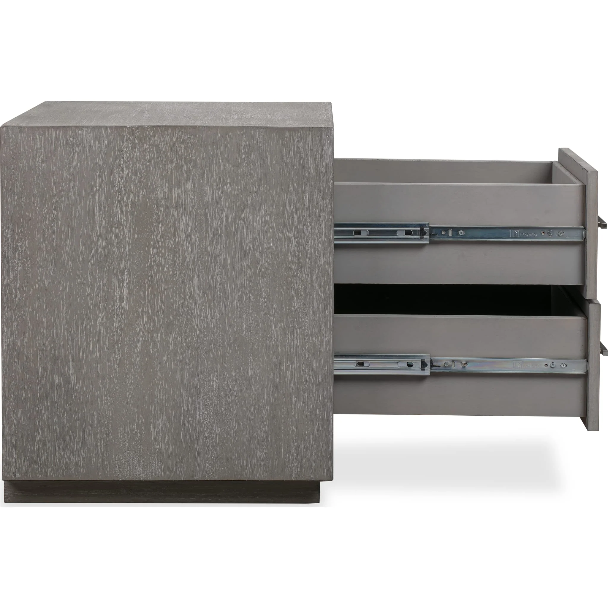 Melbourne Two Drawer Nightstand with USB in Mineral - Image 9