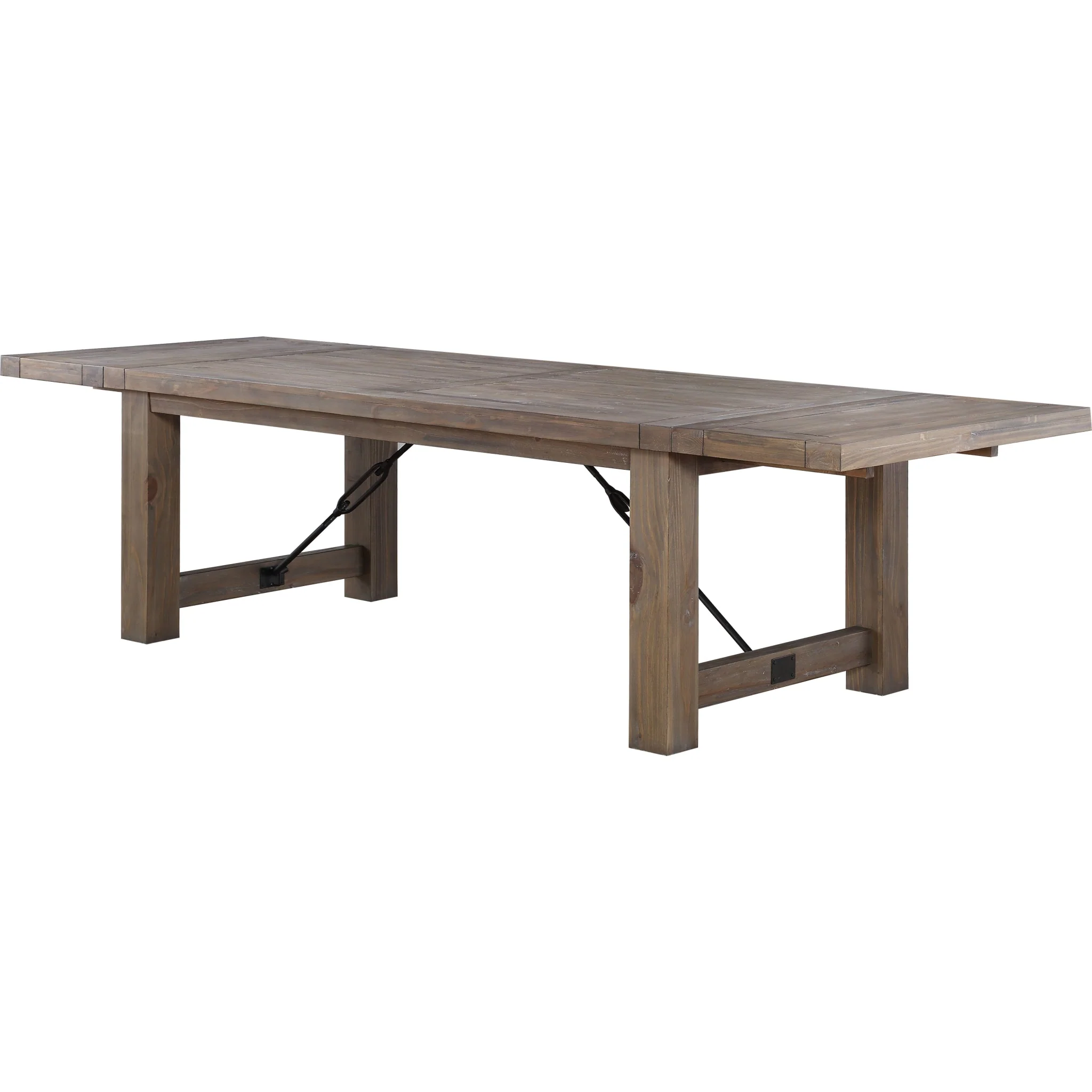 Autumn Solid Wood Extending Dining Table in Flint Oak - Image 4
