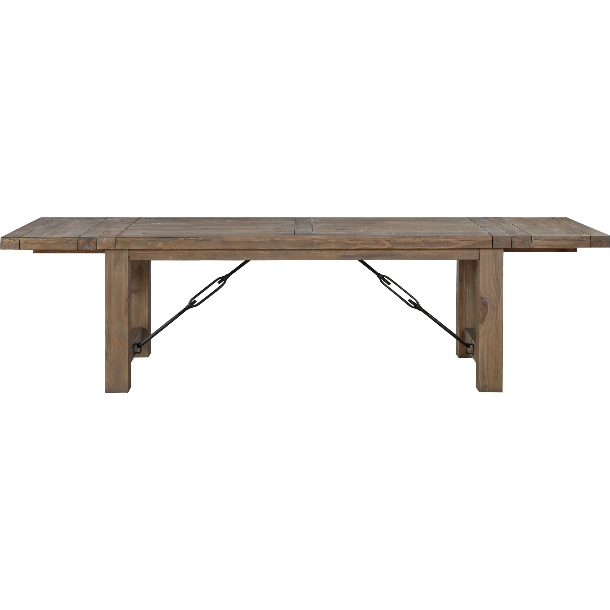 Autumn Solid Wood Extending Dining Table in Flint Oak - Image 5