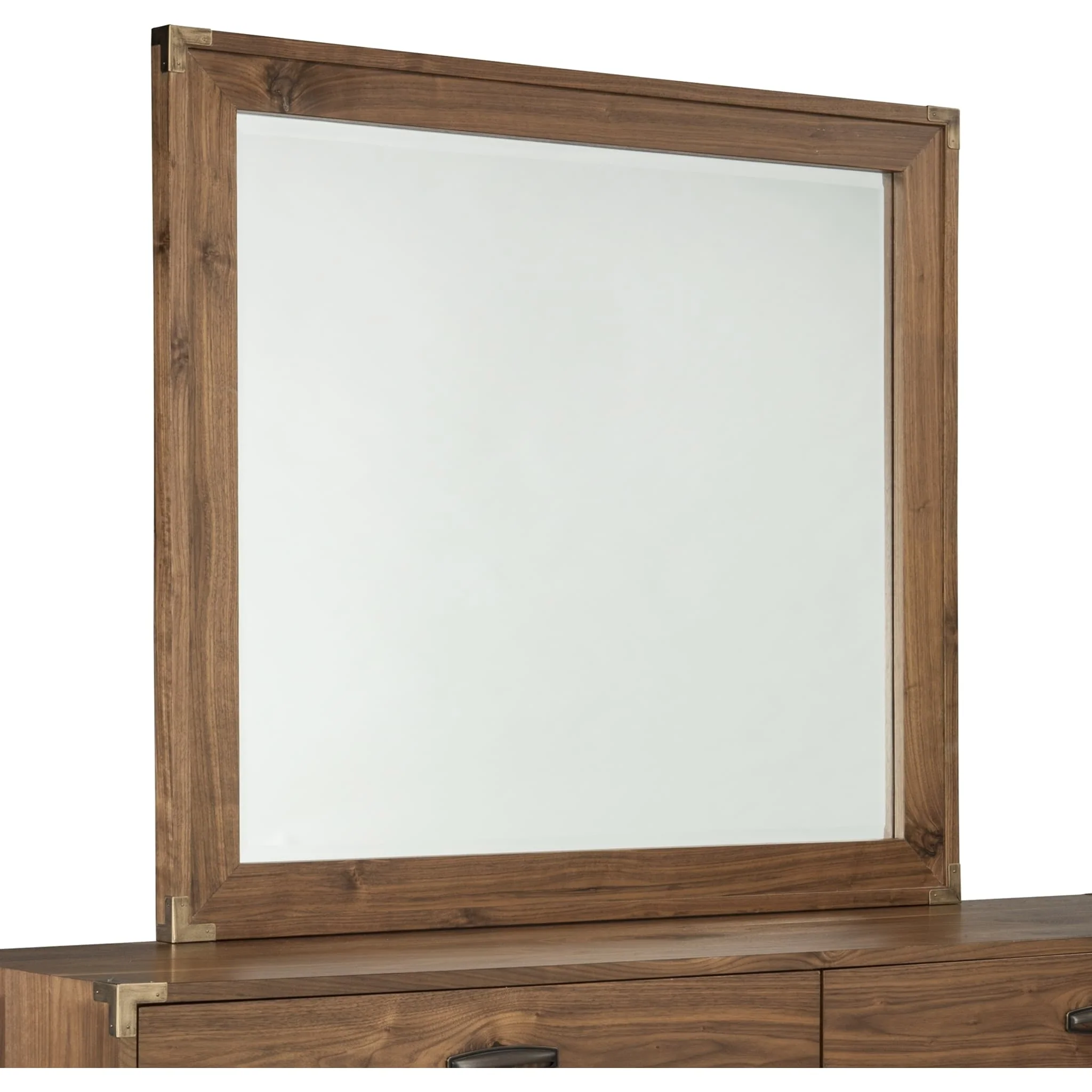 Adler Beveled Glass Mirror in Natural Walnut - Image 5