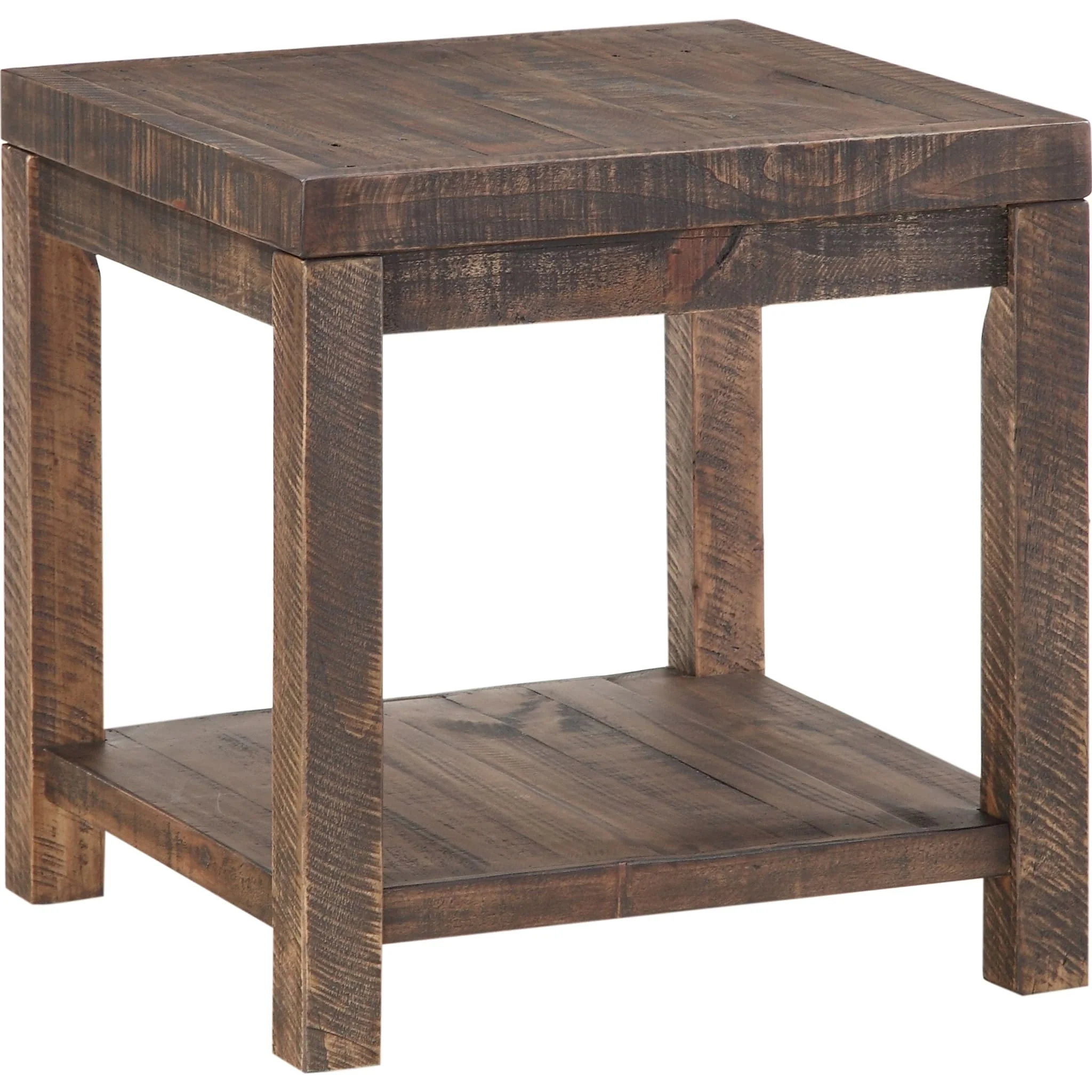 Craster Reclaimed Wood Square Side Table in Smoky Taupe - Image 3
