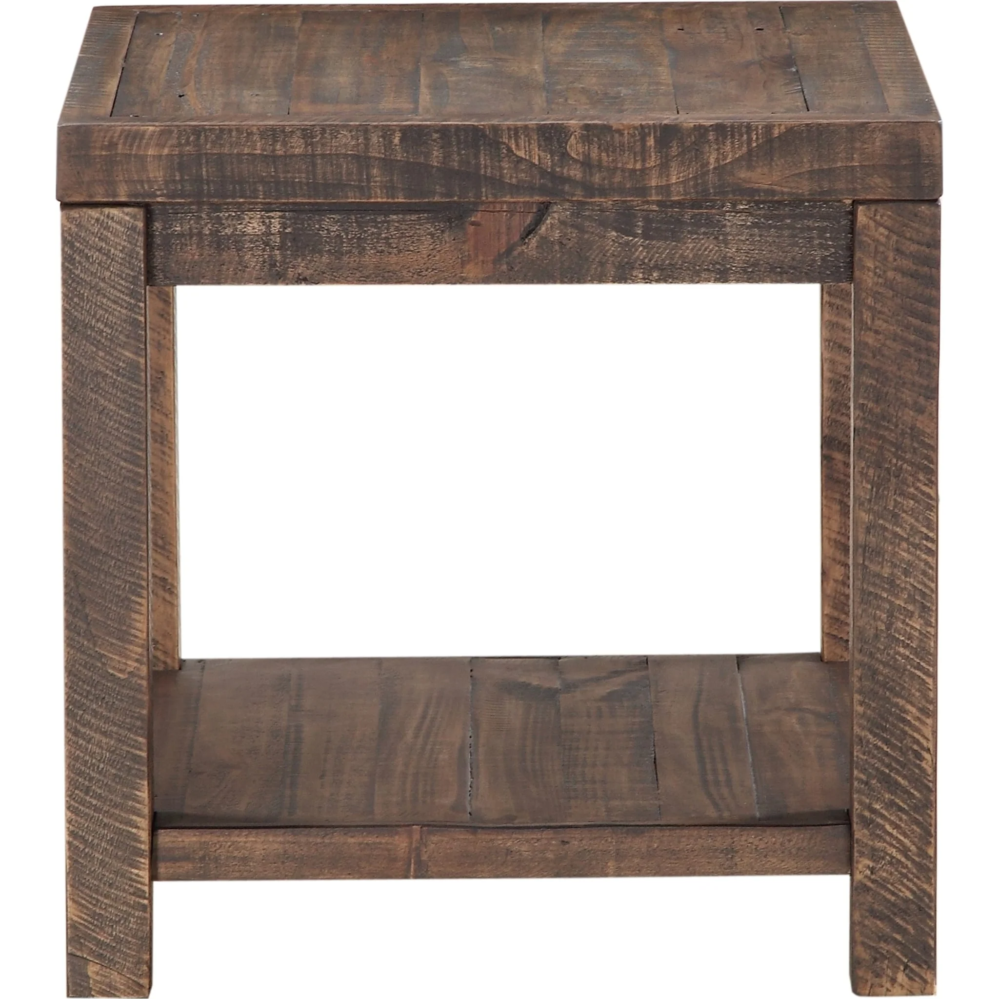 Craster Reclaimed Wood Square Side Table in Smoky Taupe - Image 4