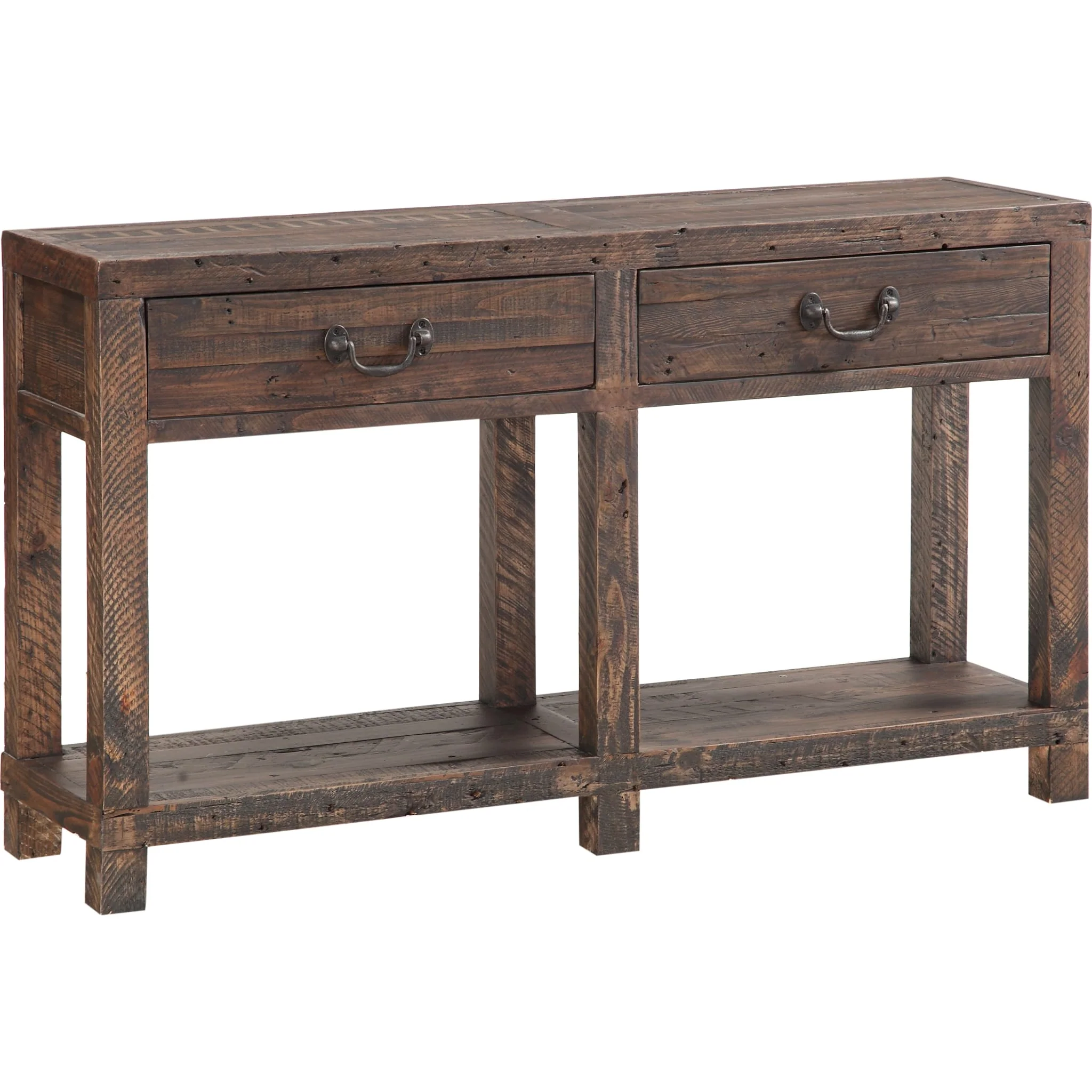 Craster Reclaimed Wood Console Table in Smoky Taupe - Image 3