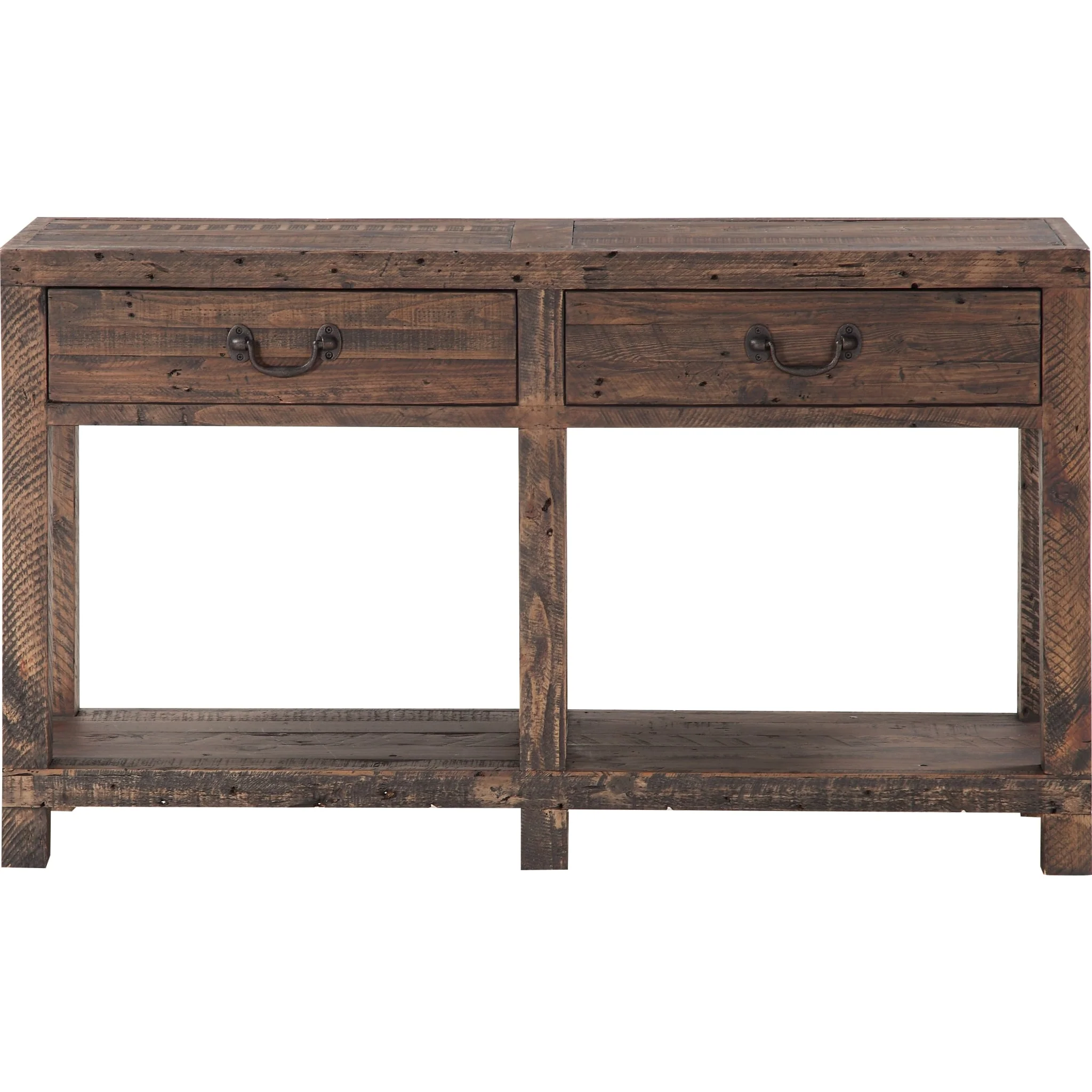 Craster Reclaimed Wood Console Table in Smoky Taupe - Image 4