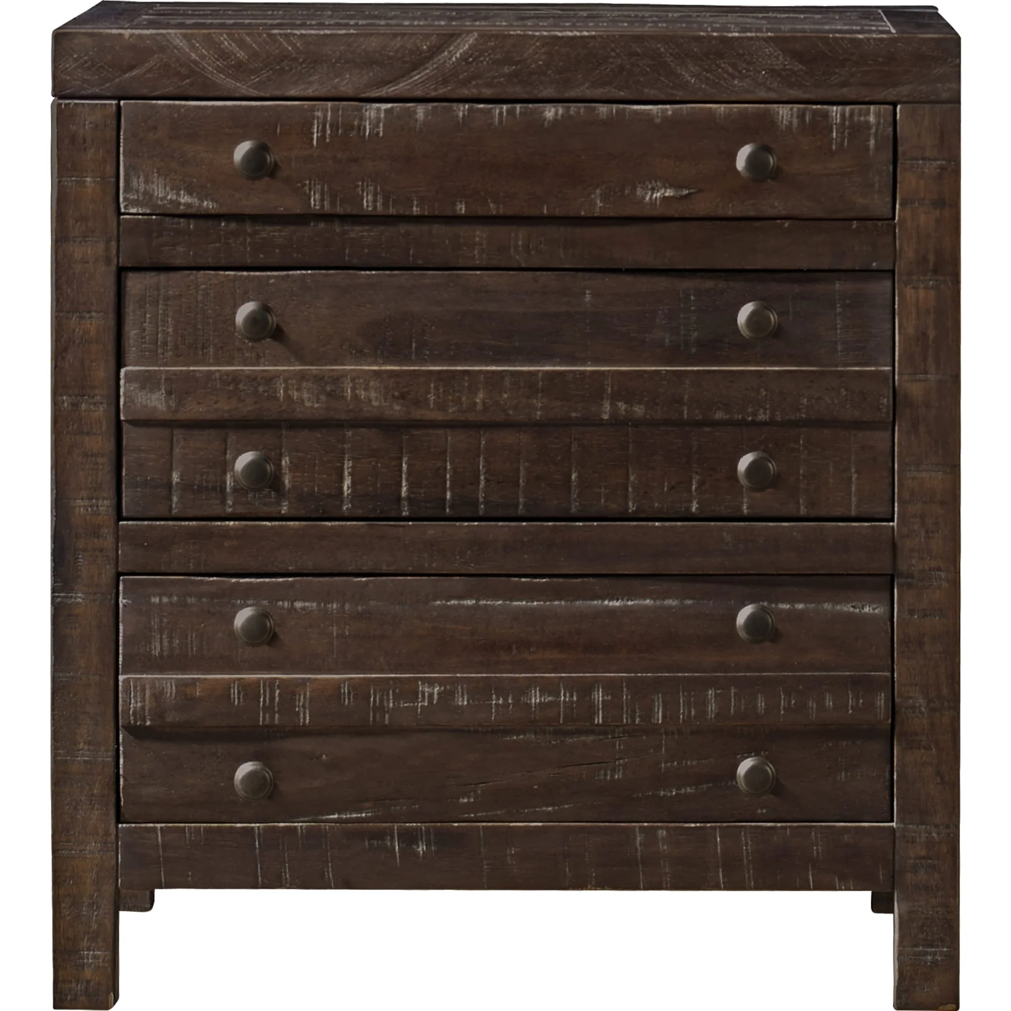 Townsend Three Drawer Solid Wood Nightstand in Java - Image 3