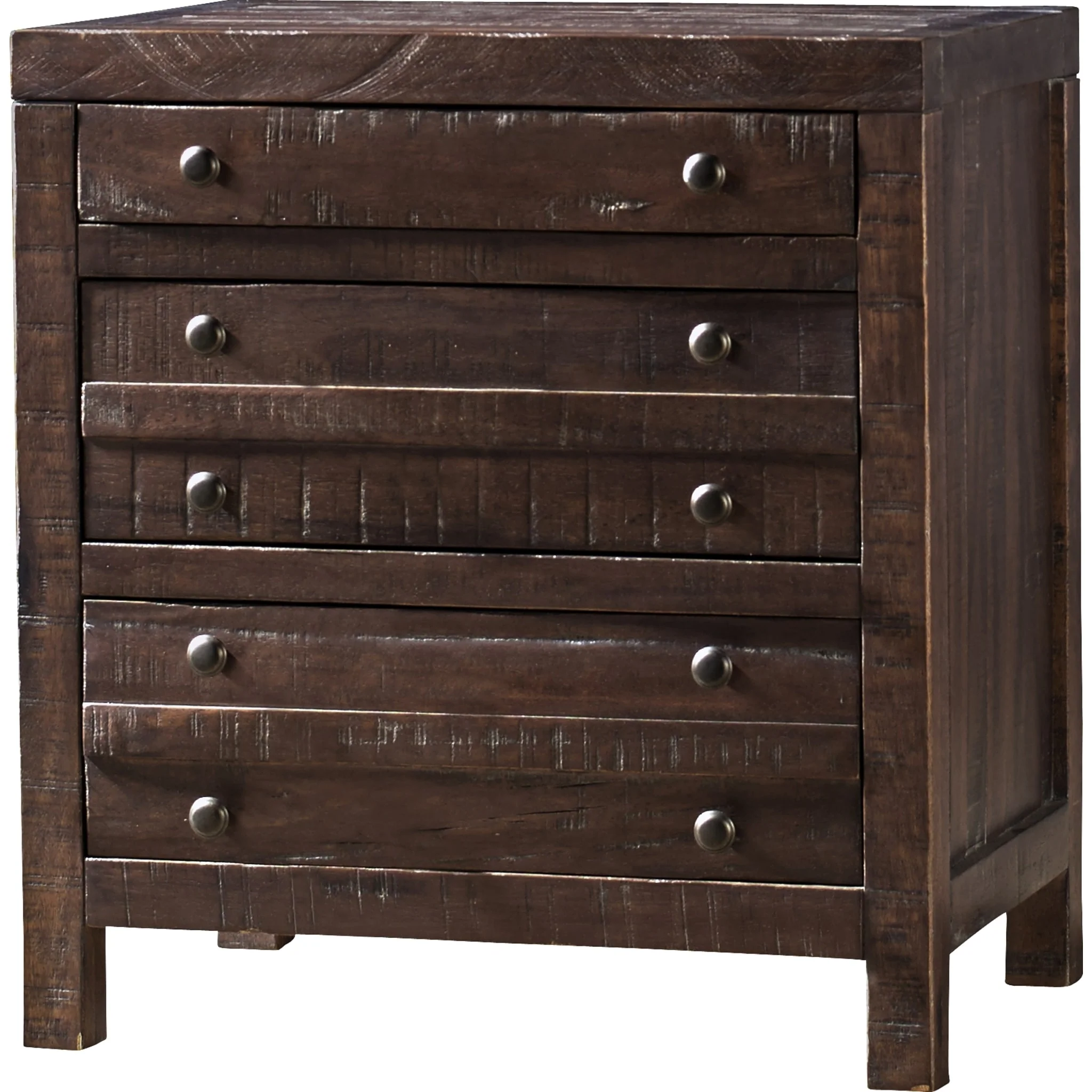 Townsend Three Drawer Solid Wood Nightstand in Java - Image 4