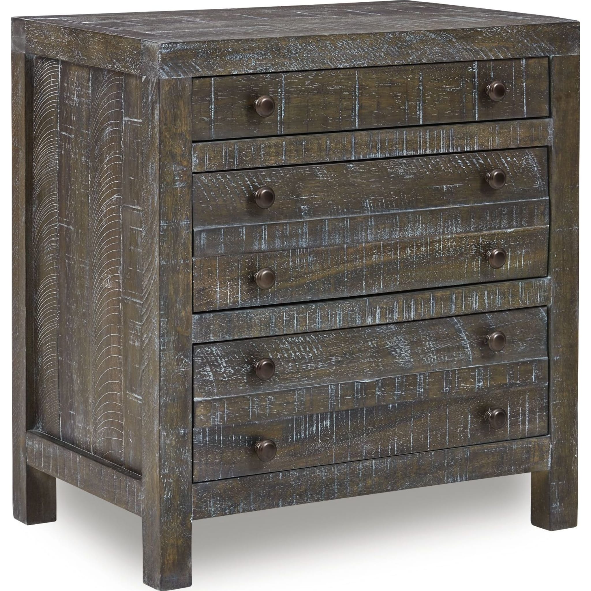 Townsend Solid Wood Three Drawer Nighstand in Gunmetal - Image 3