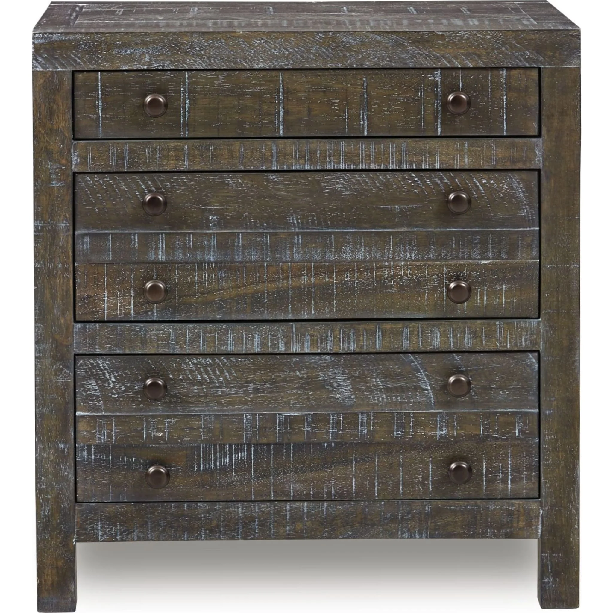 Townsend Solid Wood Three Drawer Nighstand in Gunmetal - Image 4