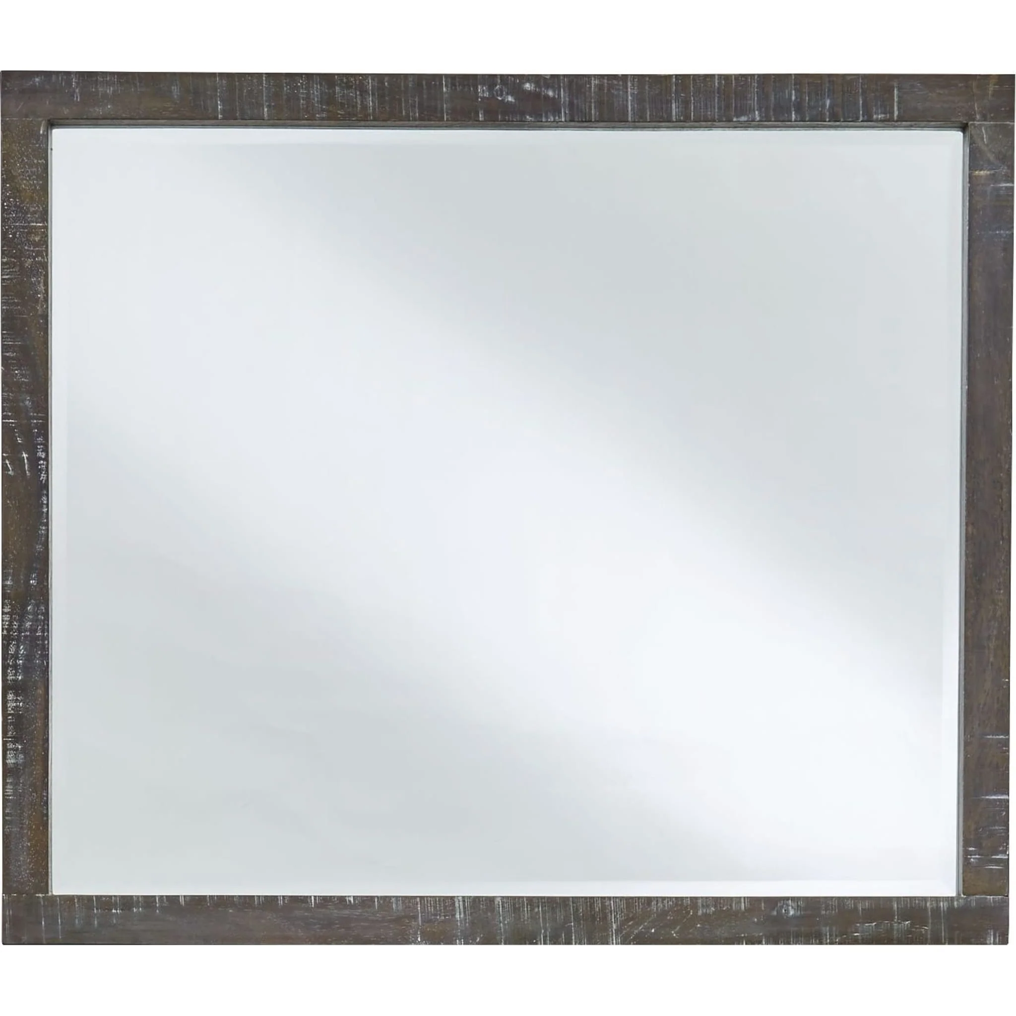Townsend Solid Wood Beveled Glass Mirror in Gunmetal - Image 3