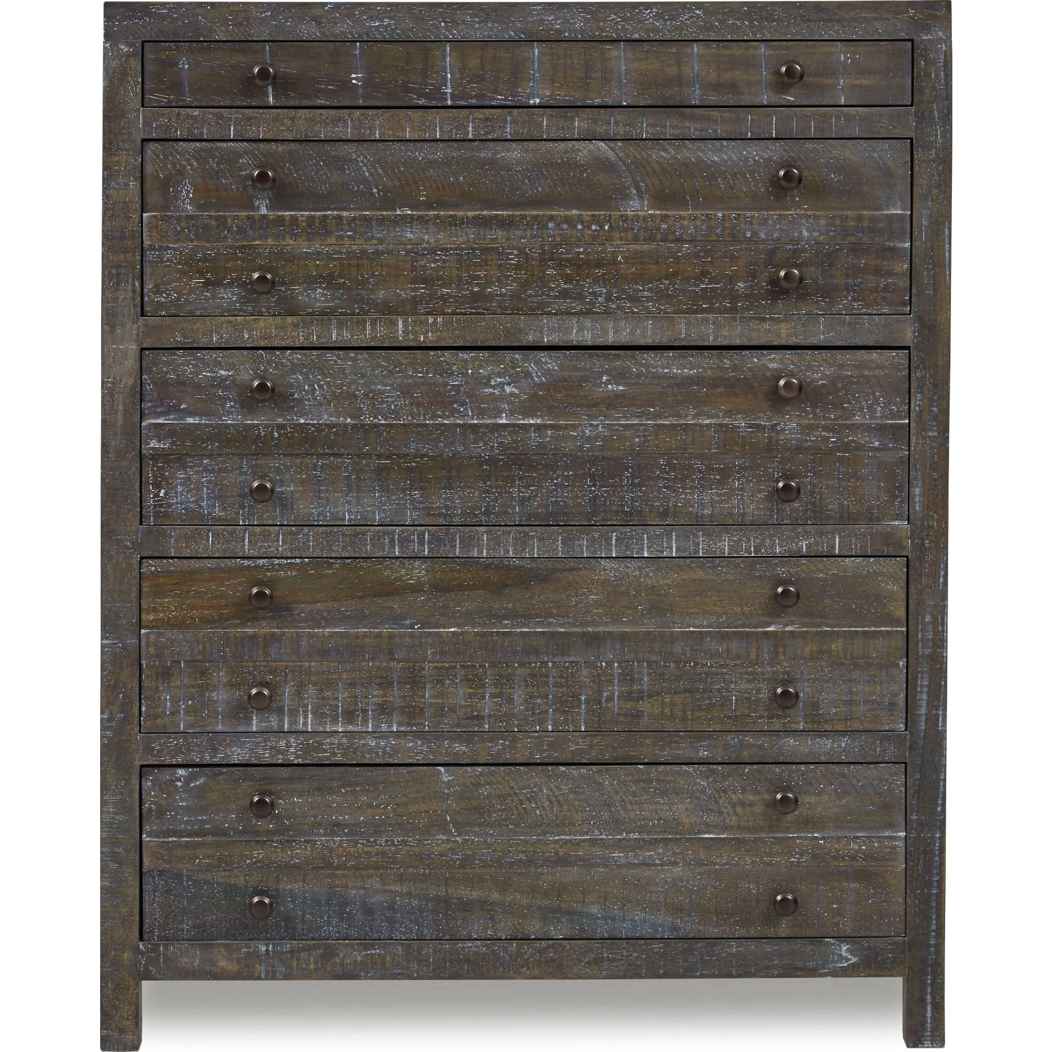 Townsend Solid Wood Five Drawer Chest in Gunmetal (2024) - Image 4